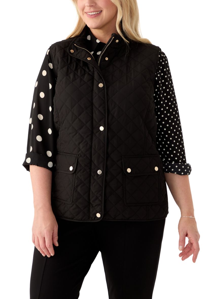 Plus Size Quilted Vest