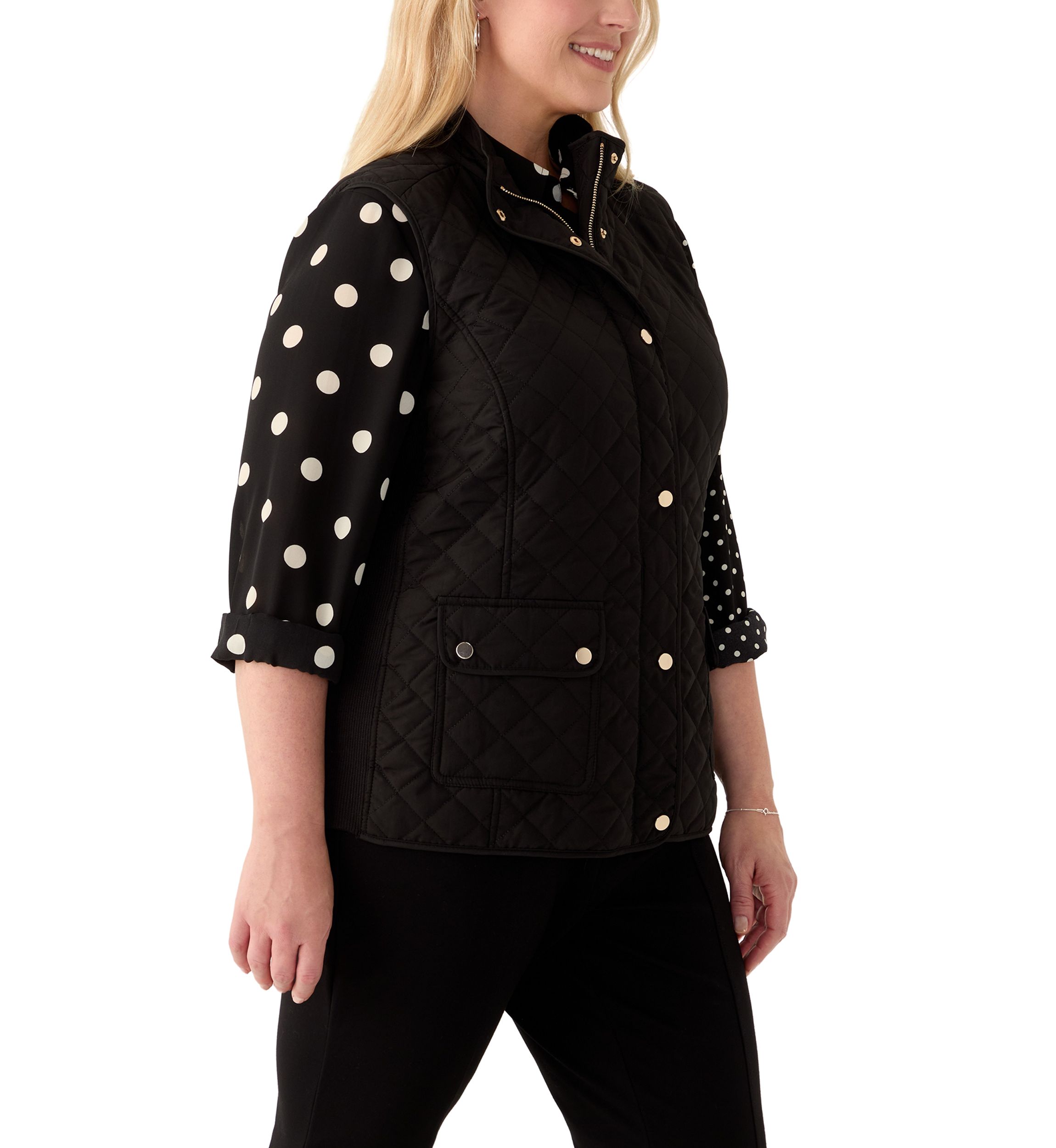 Plus Size Quilted Vest