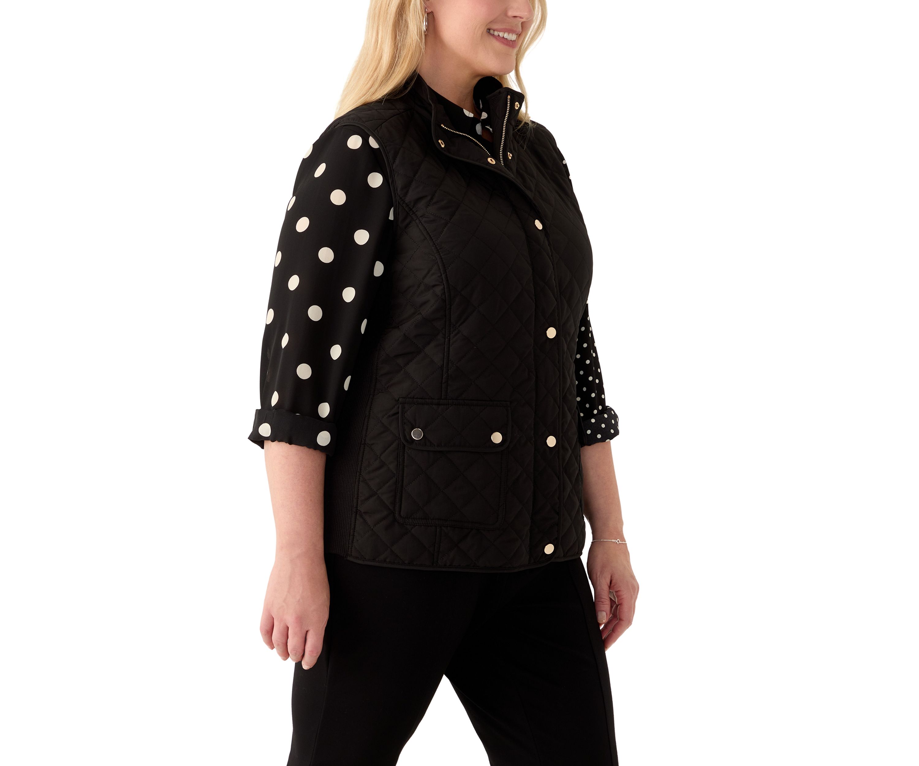 Plus Size Quilted Vest