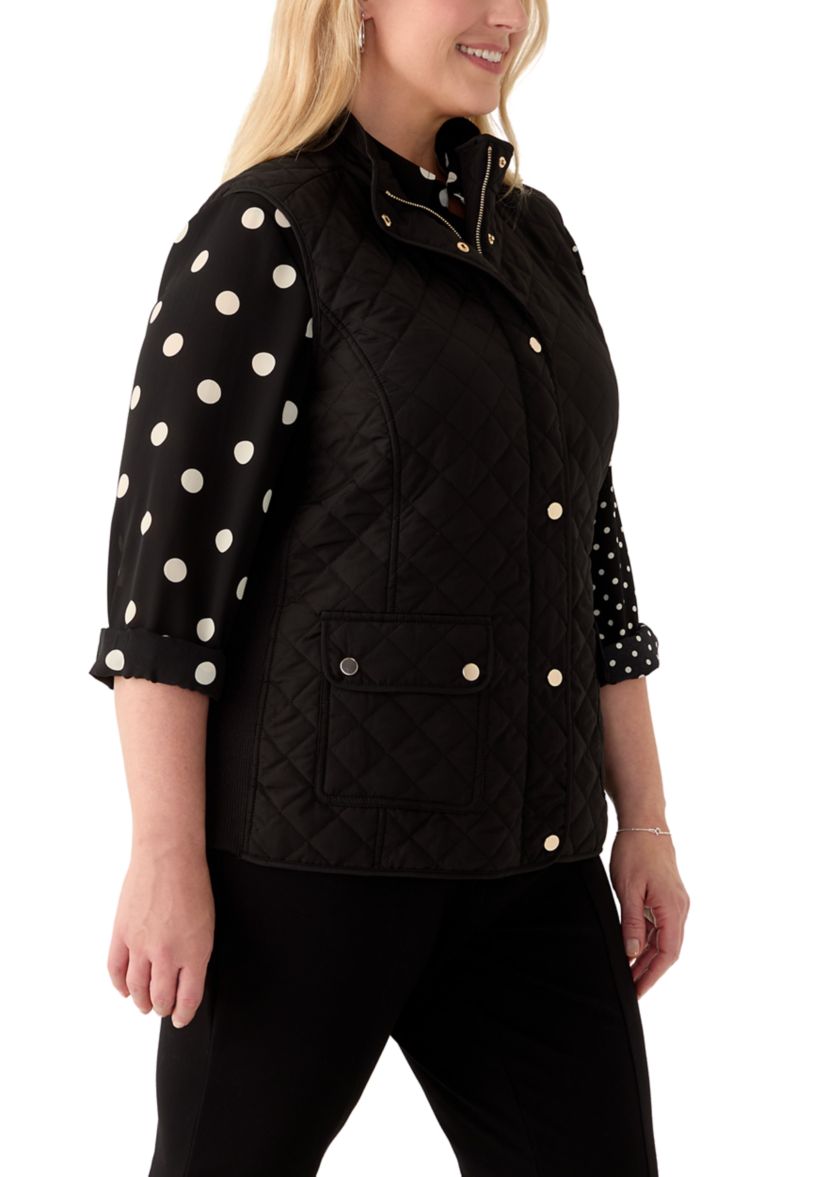 Plus Size Quilted Vest
