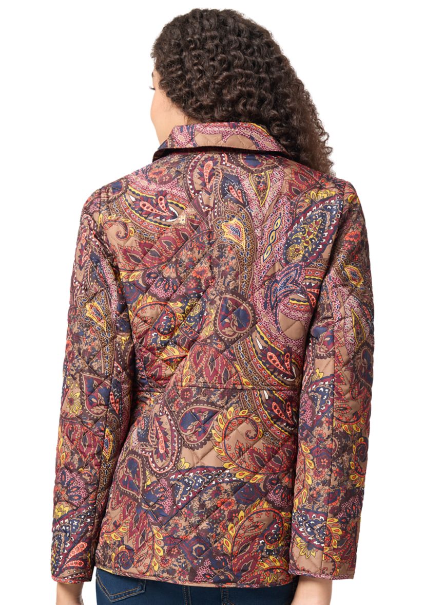Womens Printed Quilted Jacket 