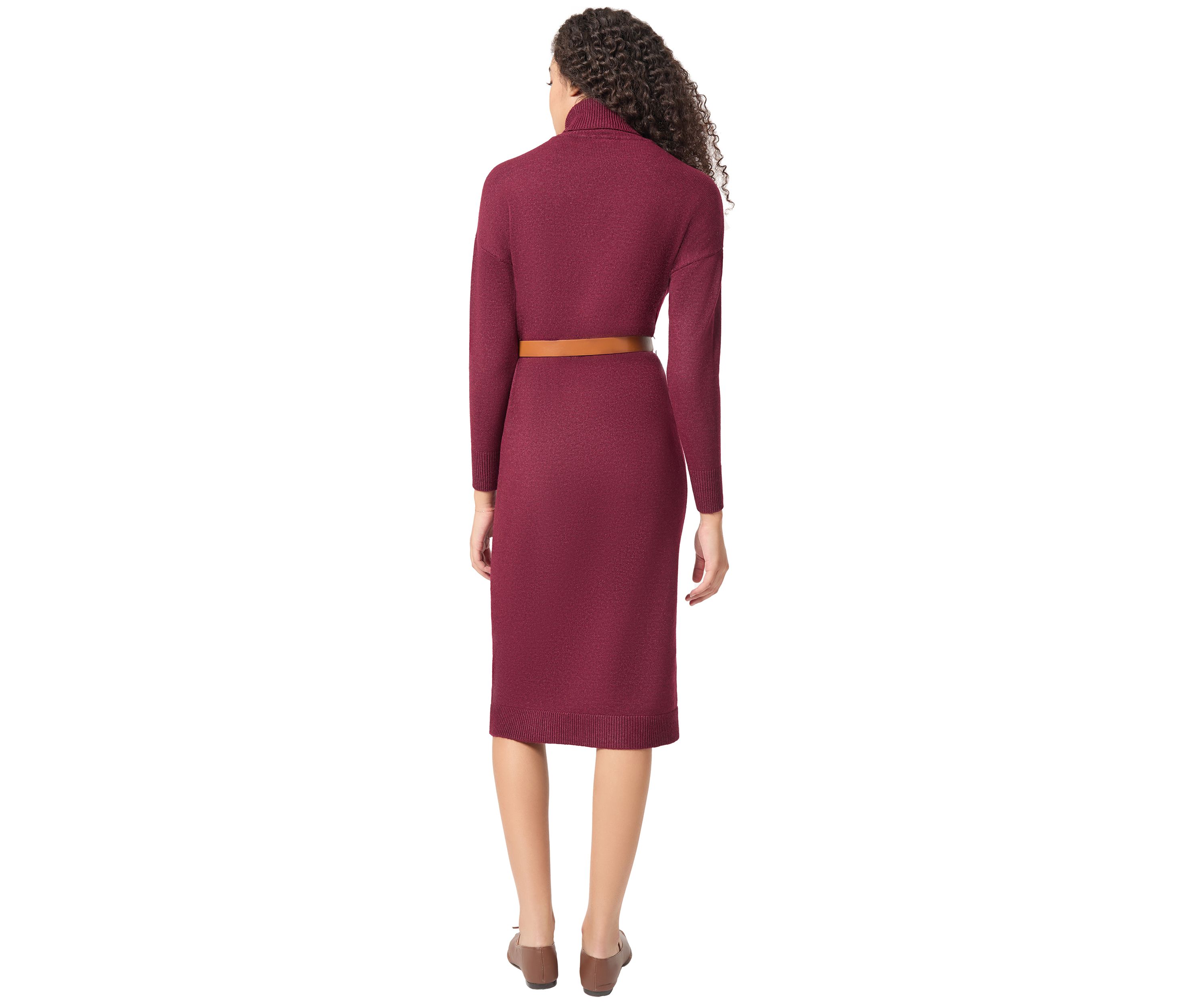 Petite Long Sleeve Turtleneck Dress