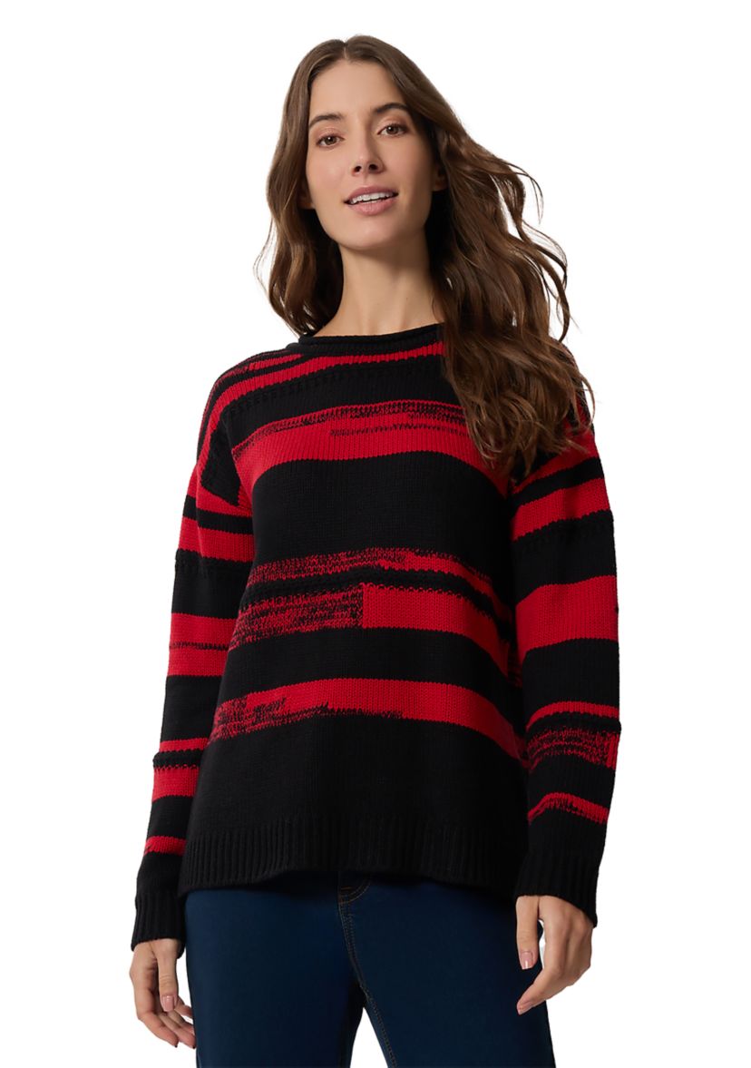 Womens Color Blocked Sweater