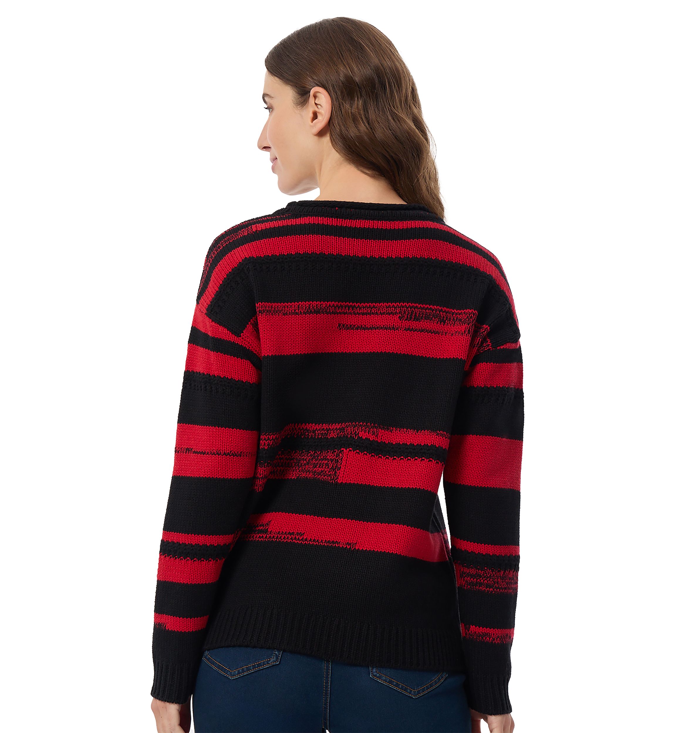 Womens Color Blocked Sweater
