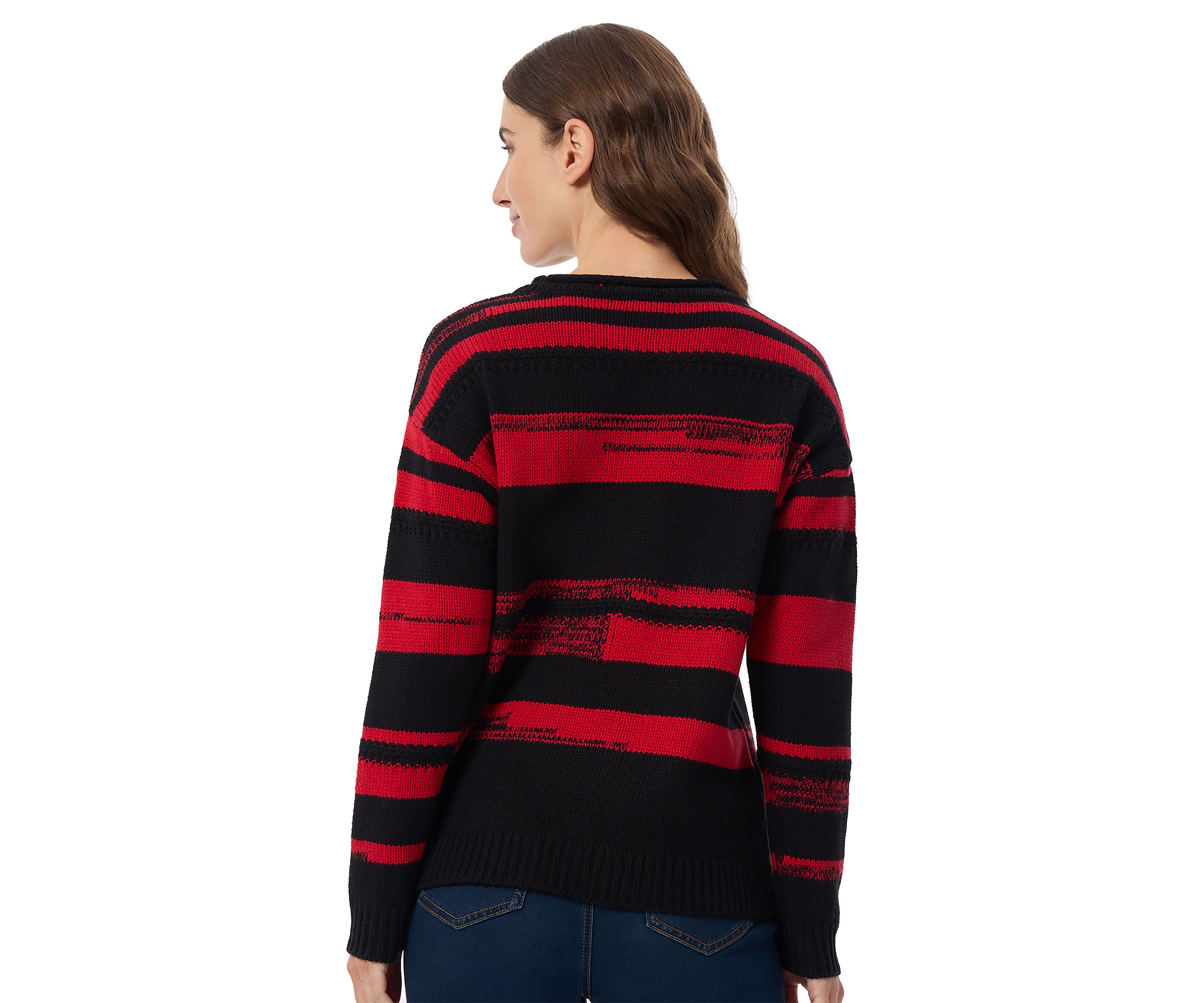 Womens Color Blocked Sweater