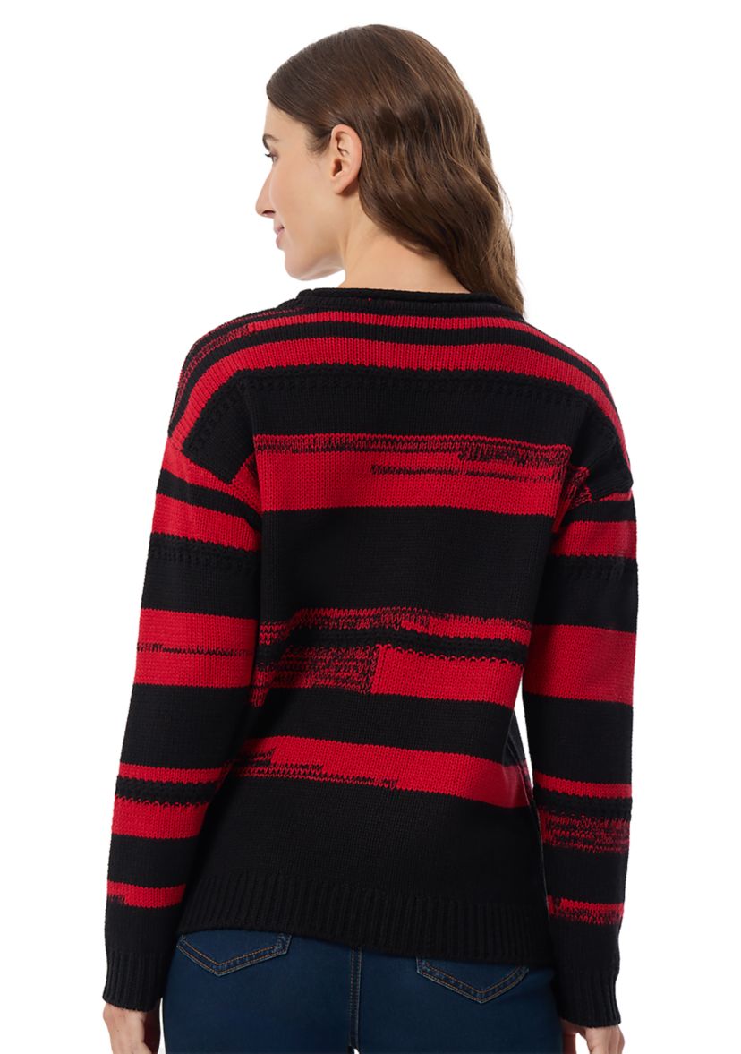 Womens Color Blocked Sweater
