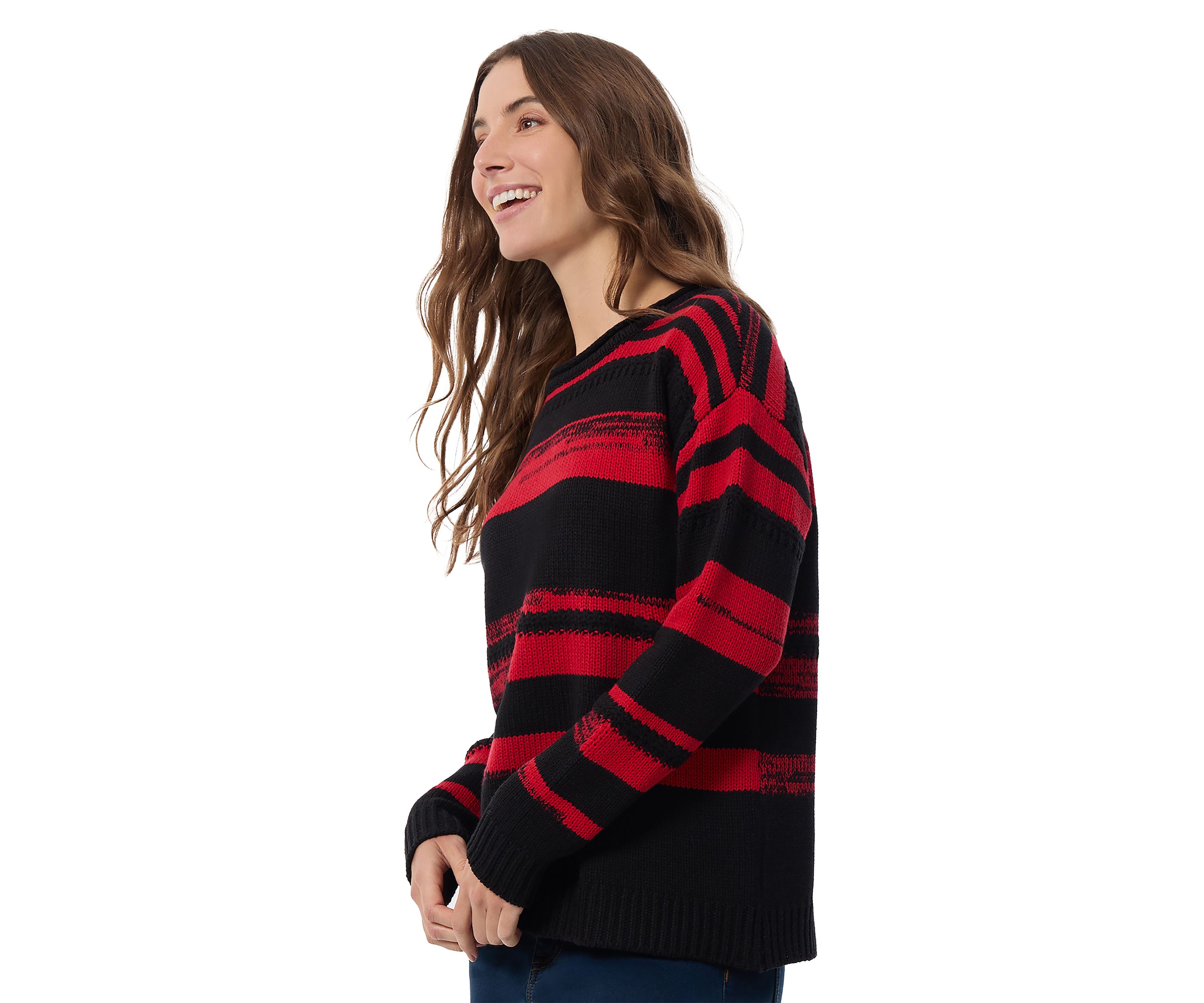 Womens Color Blocked Sweater