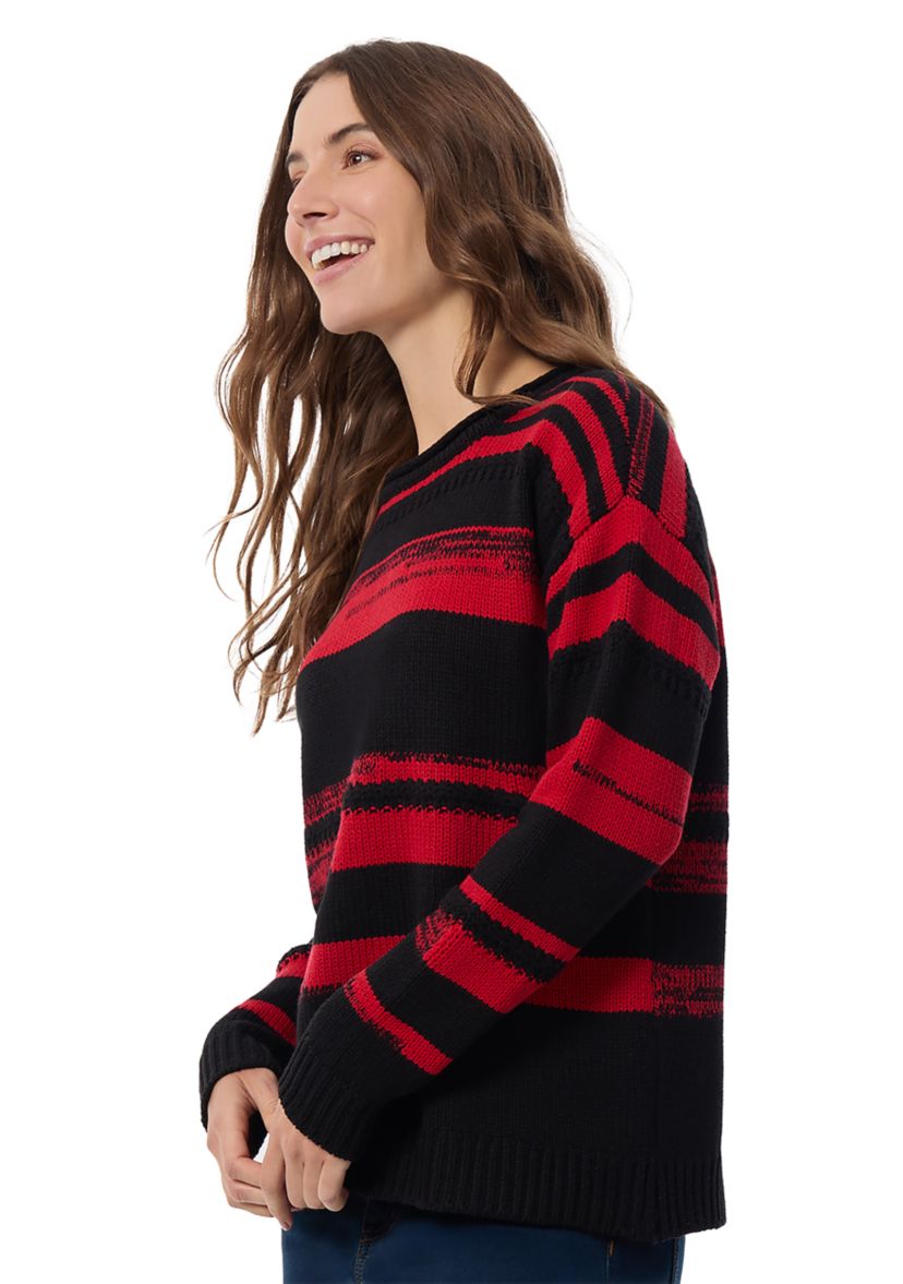 Womens Color Blocked Sweater