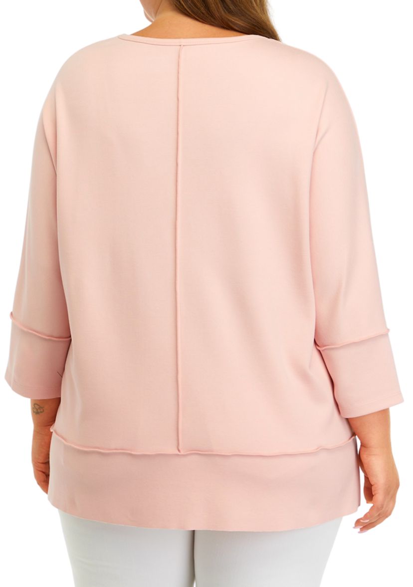 Plus Size 3/4 Sleeve Serenity Knit Top