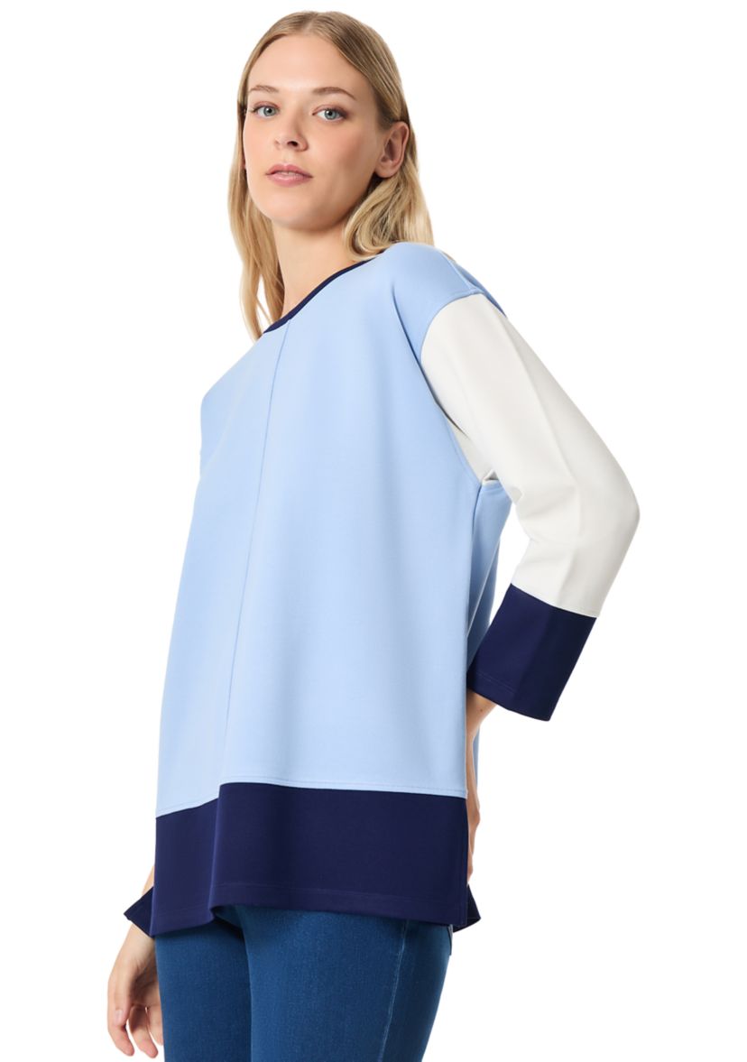 Womens Long Sleeve Color Block Serenity Knit Sweater