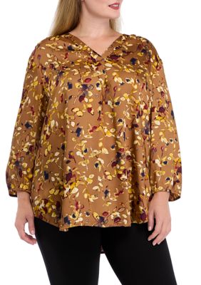 JONES NEW YORK Women's Plus Size 3/4 Sleeve Kelly Blouse, 3X