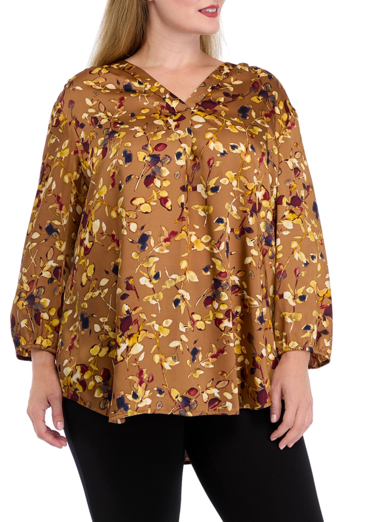 Plus Size 3/4 Sleeve Kelly Blouse