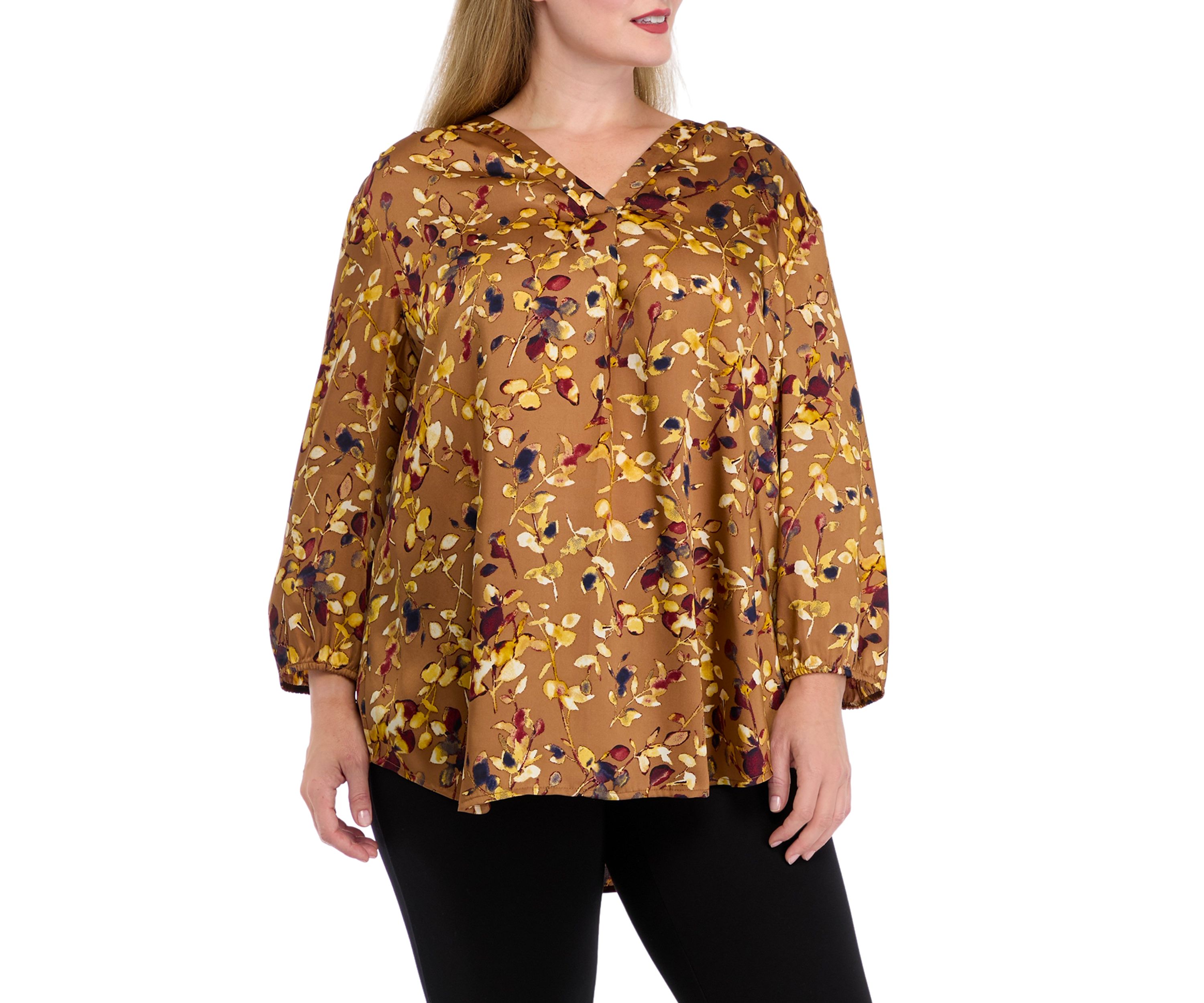 Plus Size 3/4 Sleeve Kelly Blouse