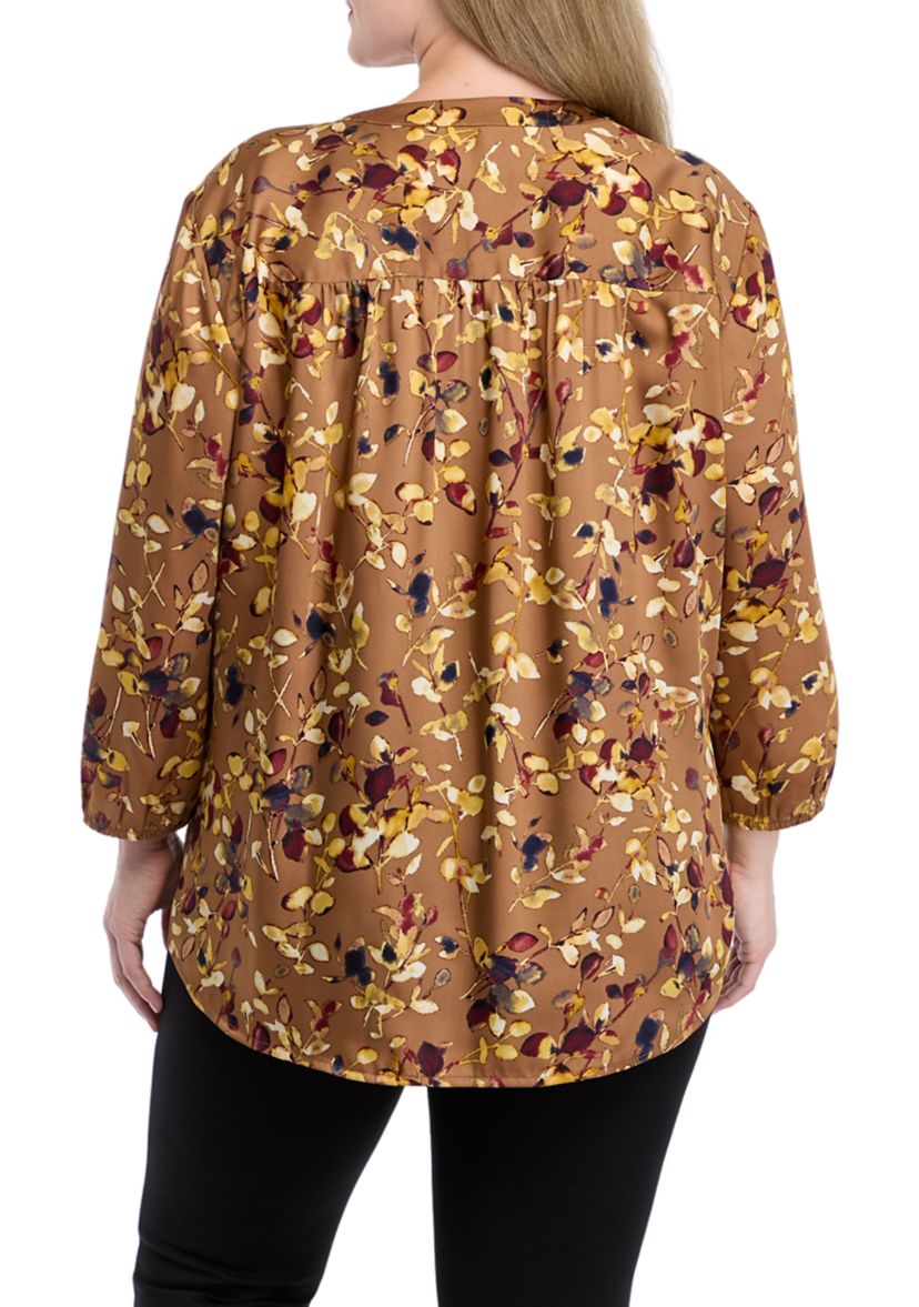 Plus Size 3/4 Sleeve Kelly Blouse