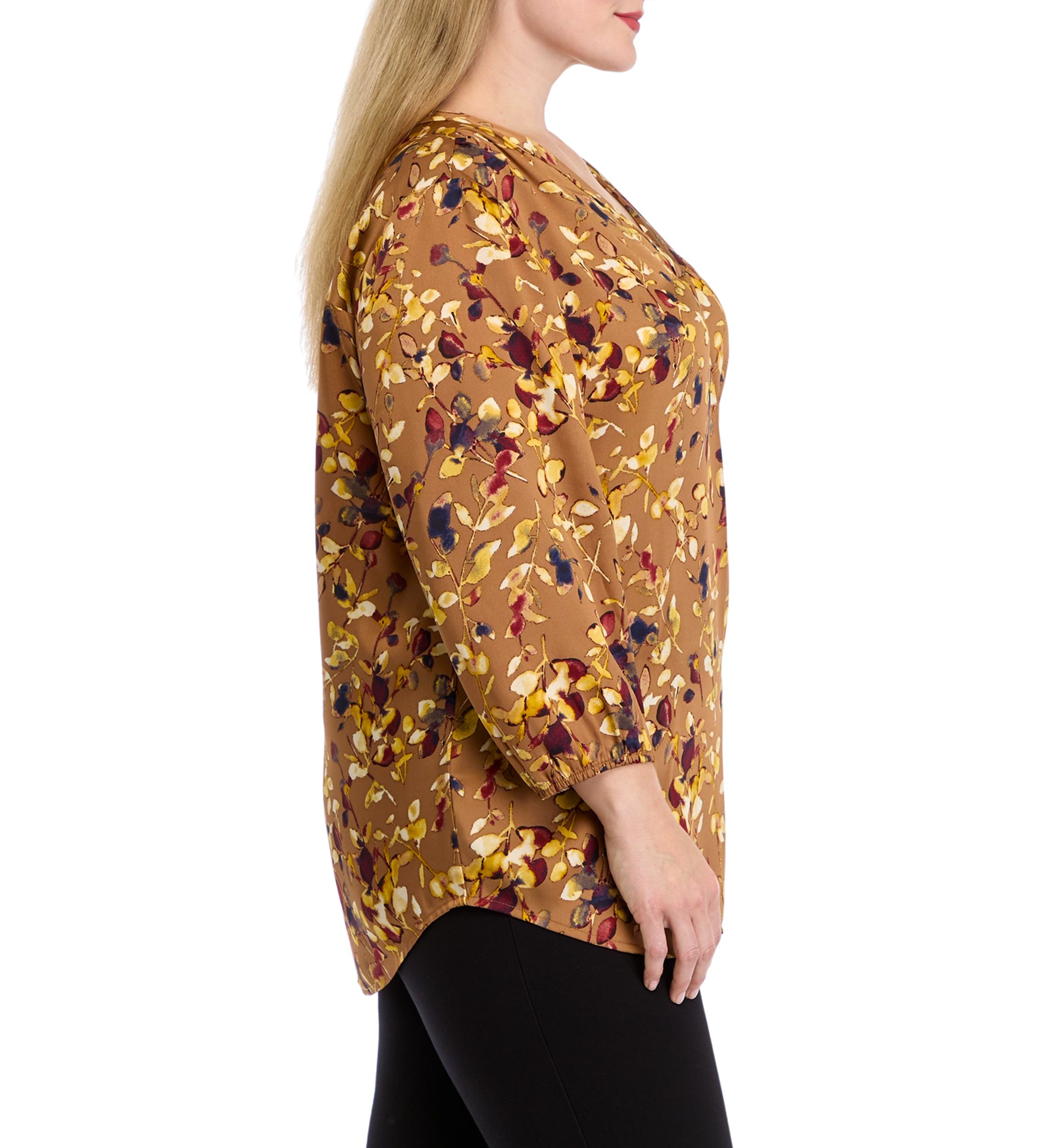 Plus Size 3/4 Sleeve Kelly Blouse