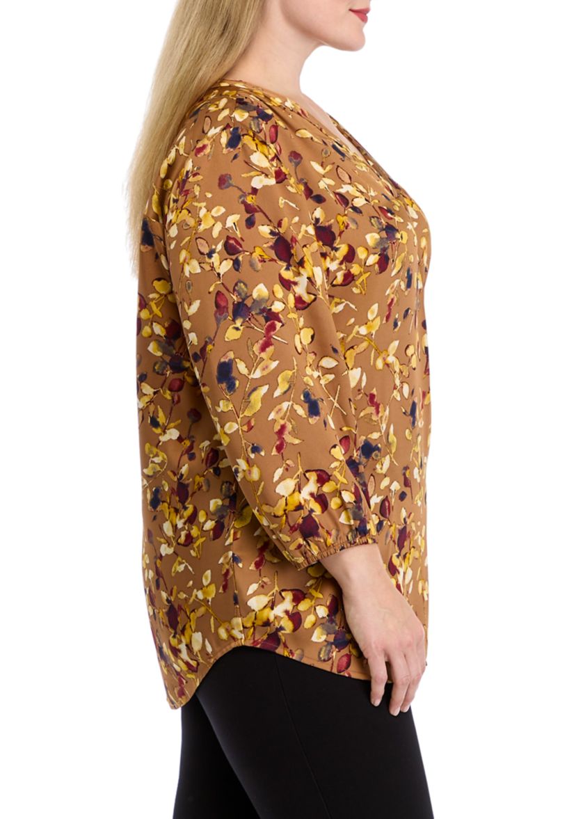 Plus Size 3/4 Sleeve Kelly Blouse