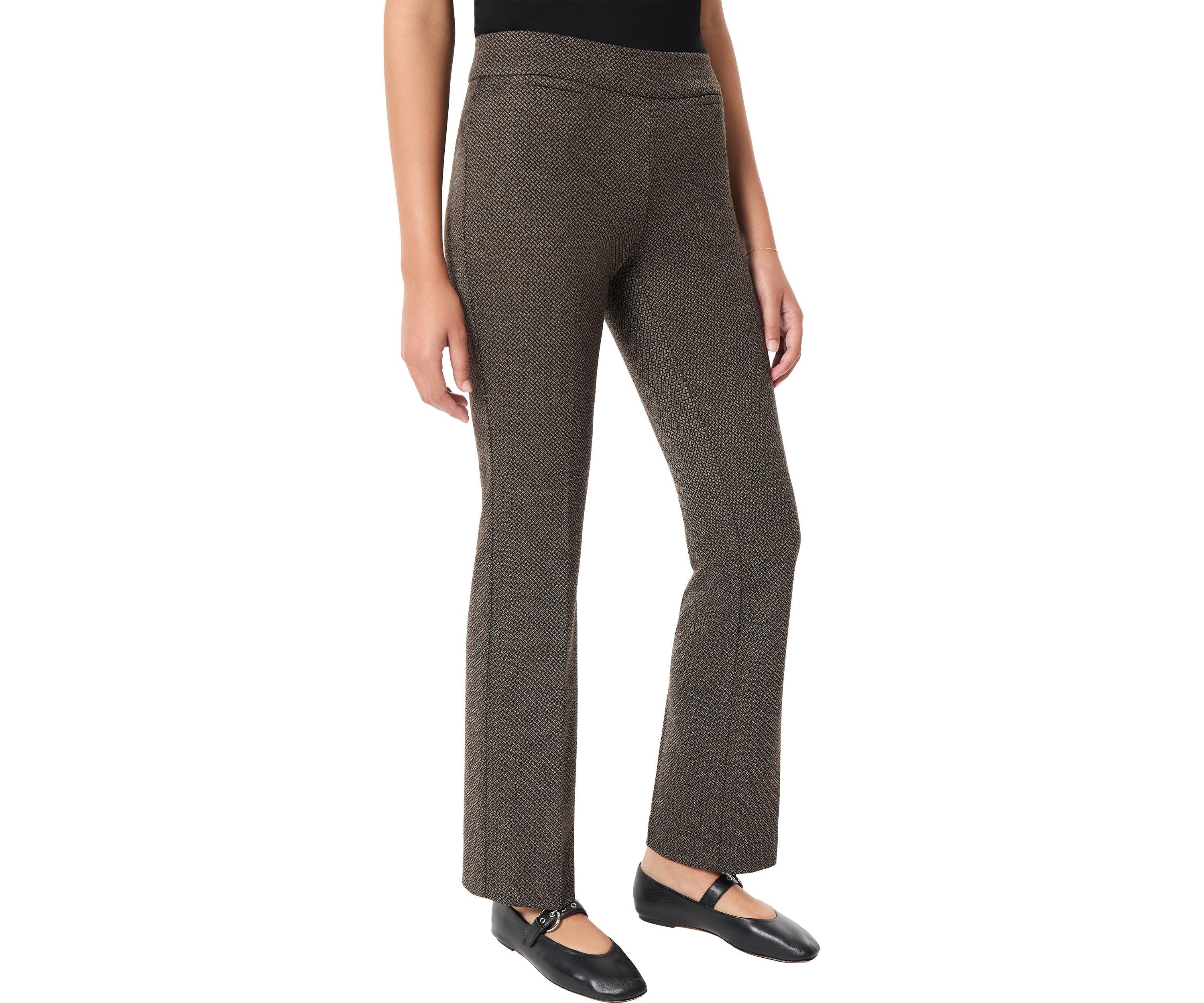 Womens Bootleg Jacquard Printed Pants 
