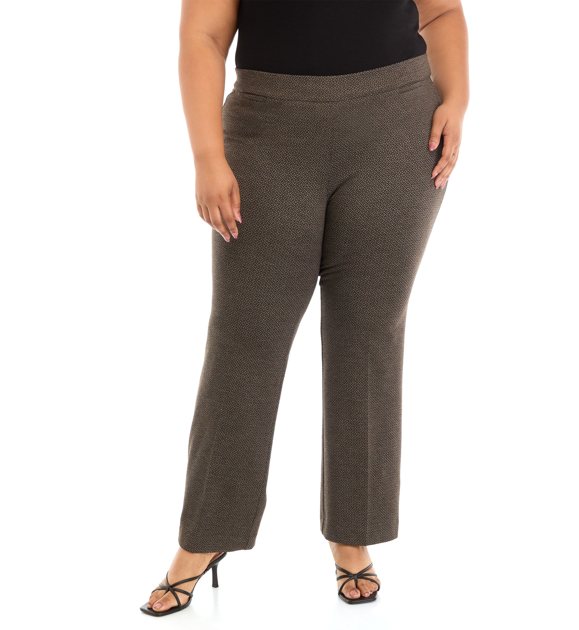 Plus Size Pull On Coin Pocket Bootcut Pants