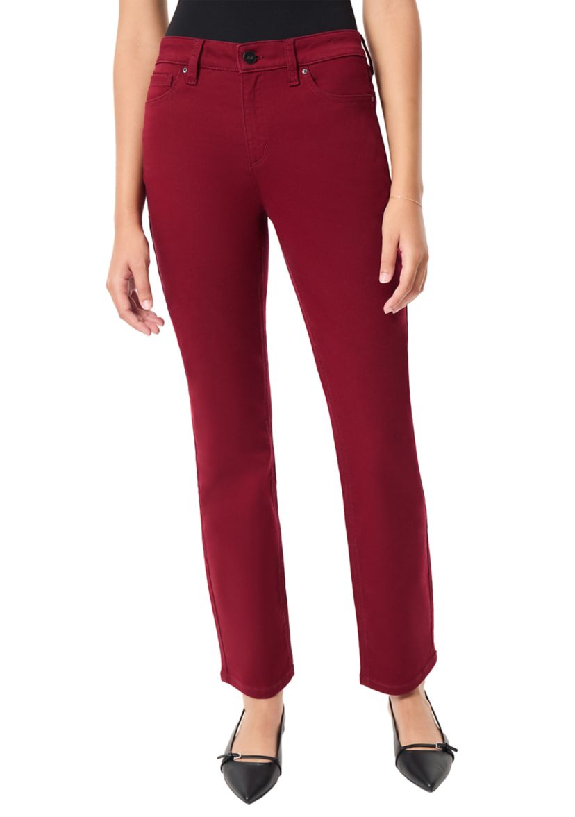 Petite Lexington Straight Colored Pants