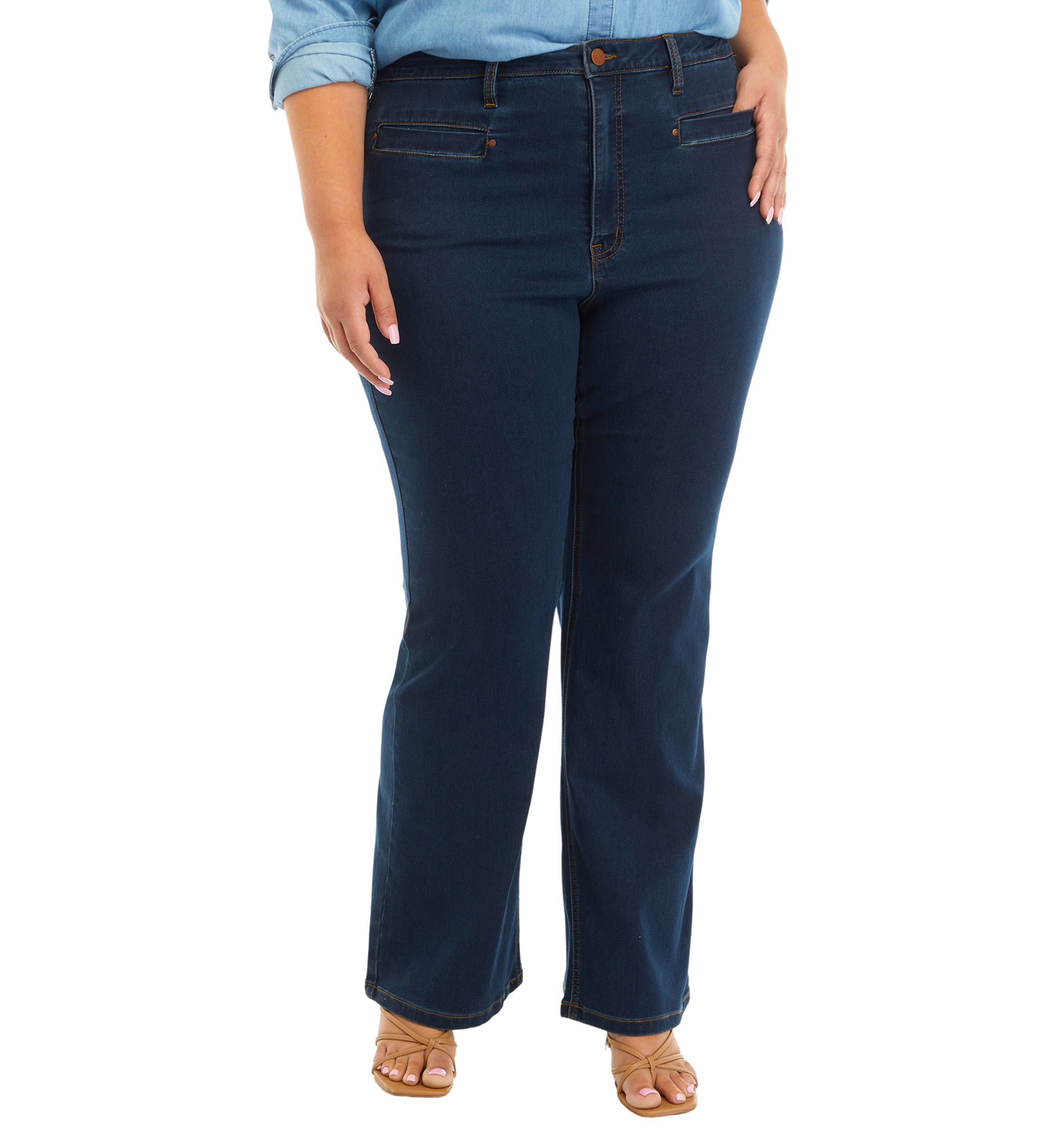 Plus Size Lexington Flare Jeans with Welt Pockets