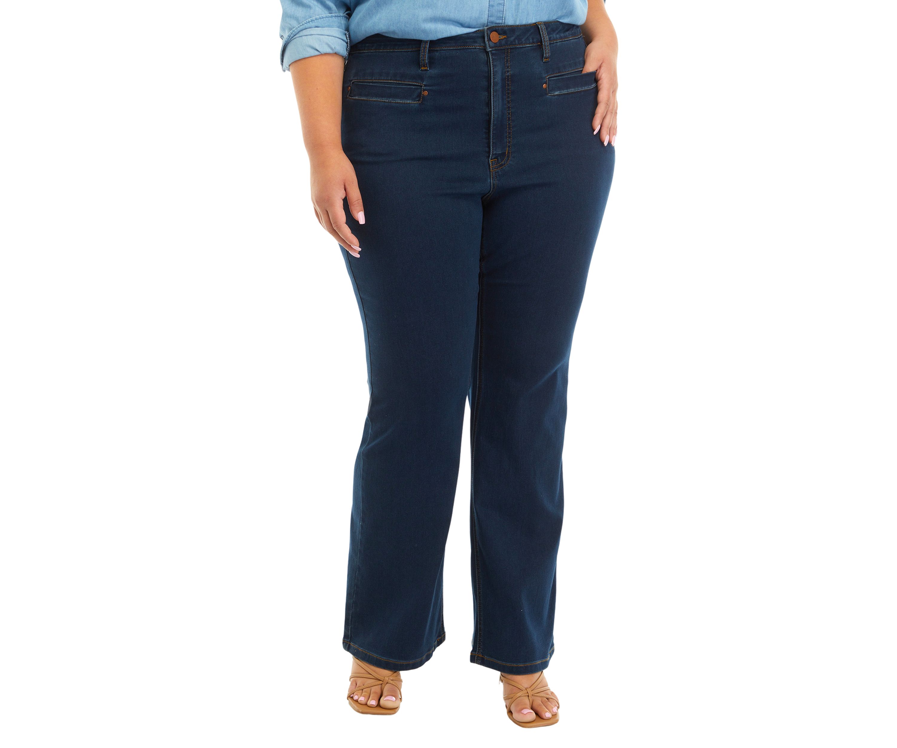 Plus Size Lexington Flare Jeans with Welt Pockets