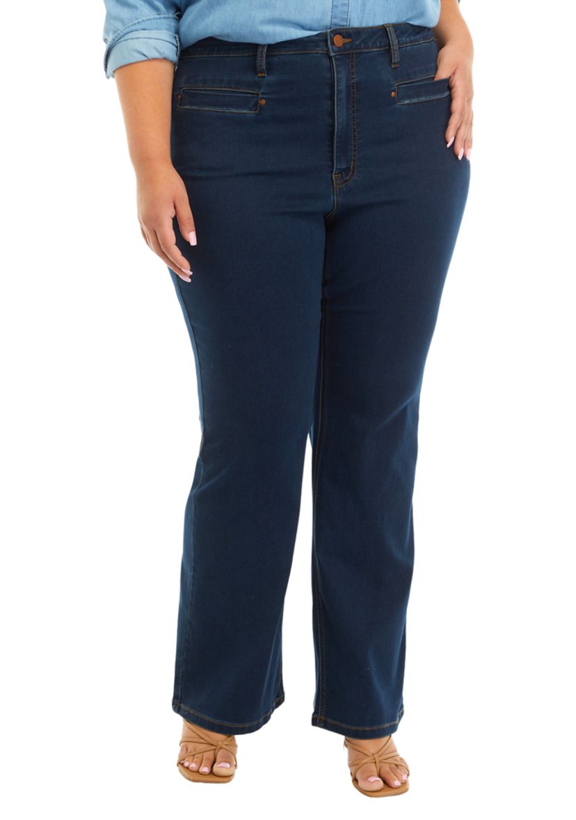 Plus Size Lexington Flare Jeans with Welt Pockets