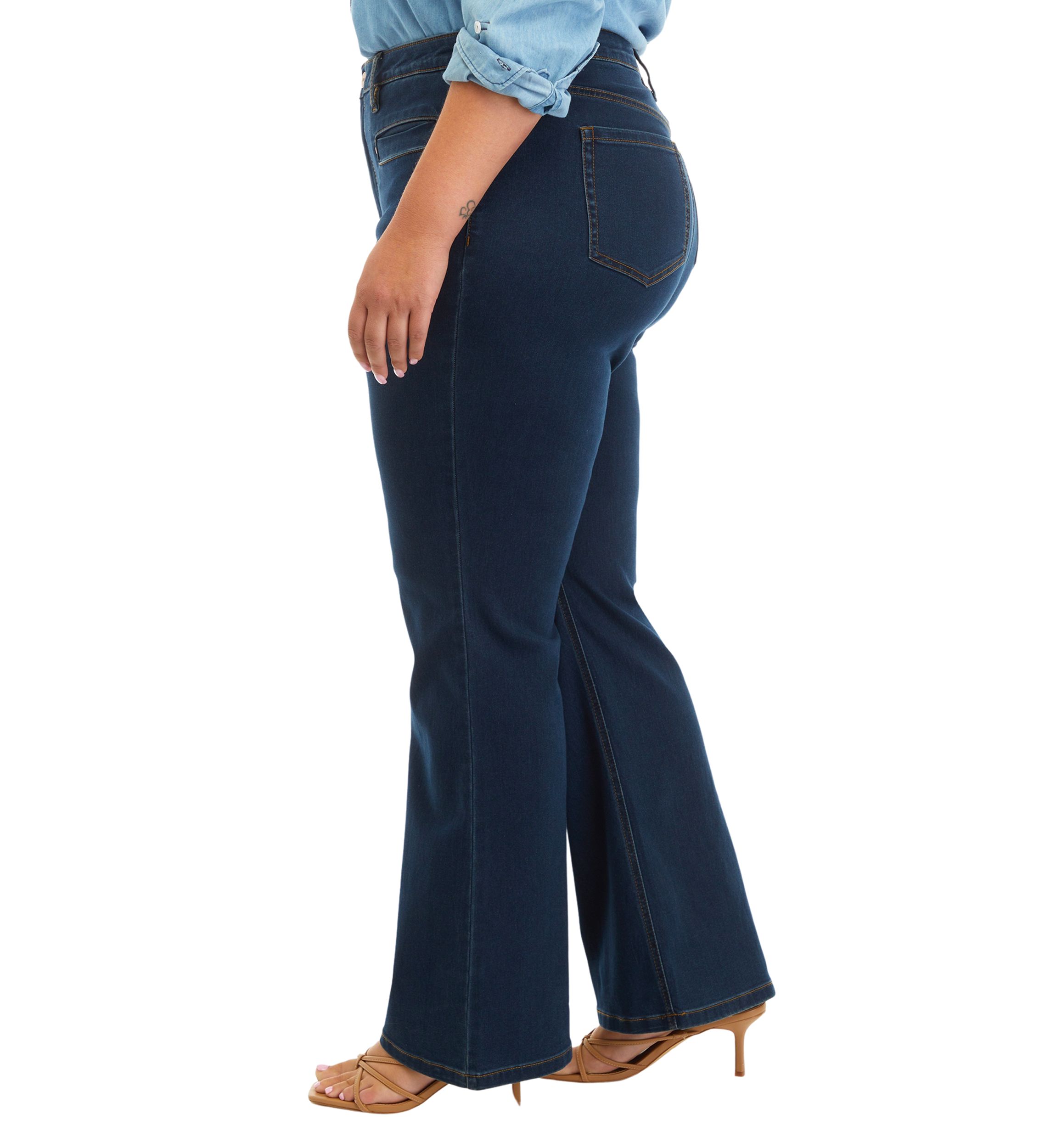 Plus Size Lexington Flare Jeans with Welt Pockets