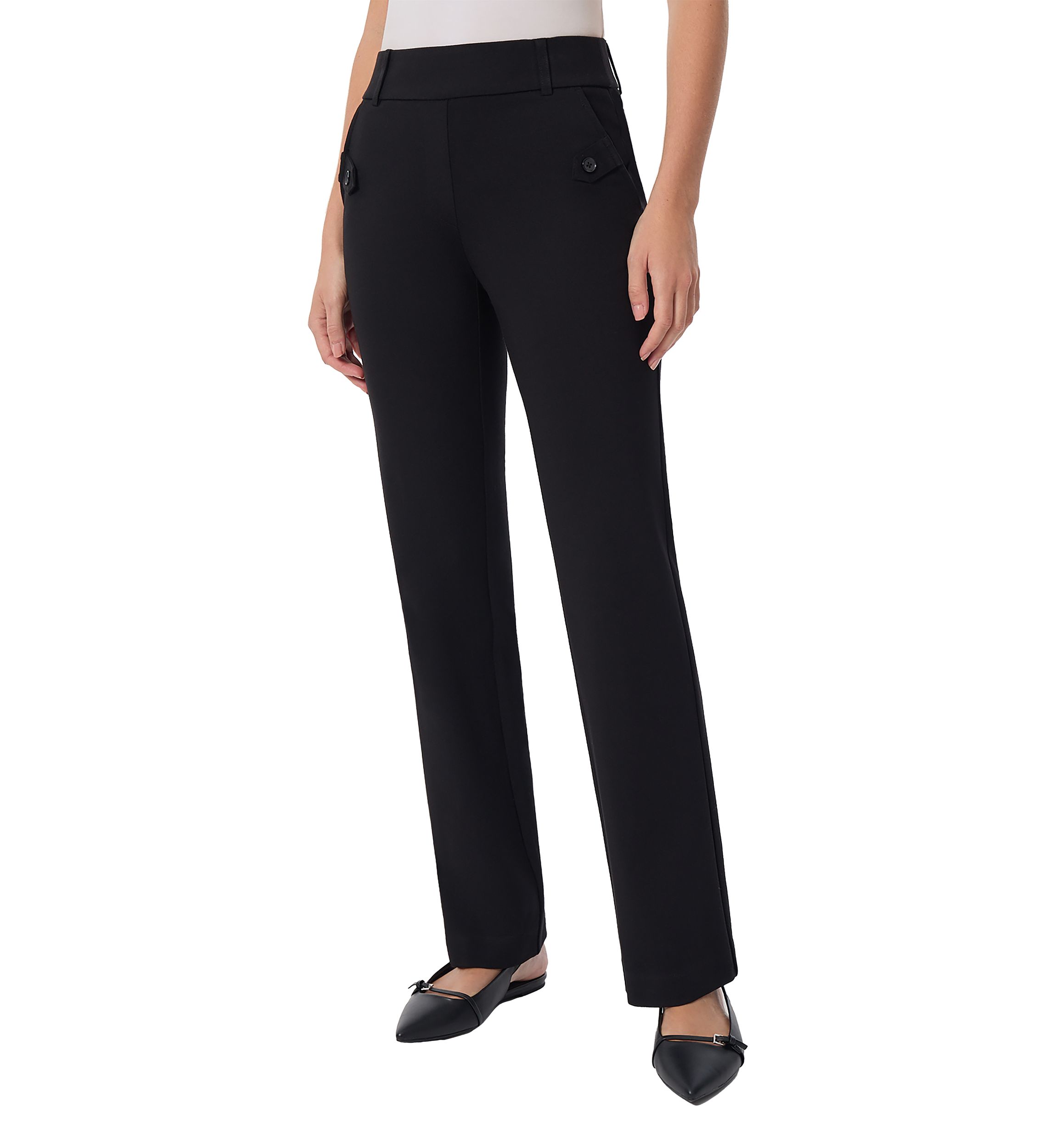 Petite Pull On Slash Pocket Trouser Pants