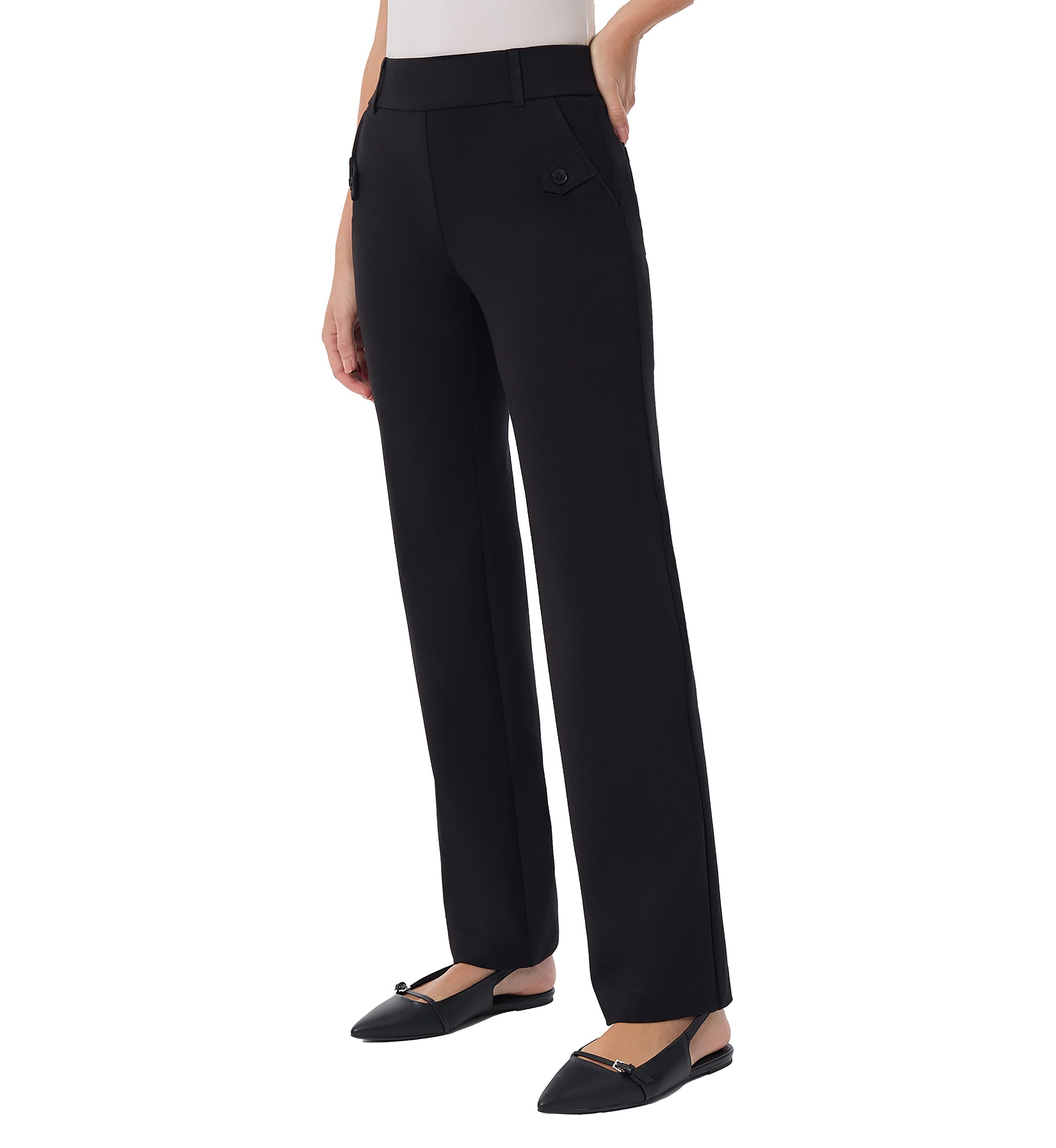 Petite Pull On Slash Pocket Trouser Pants