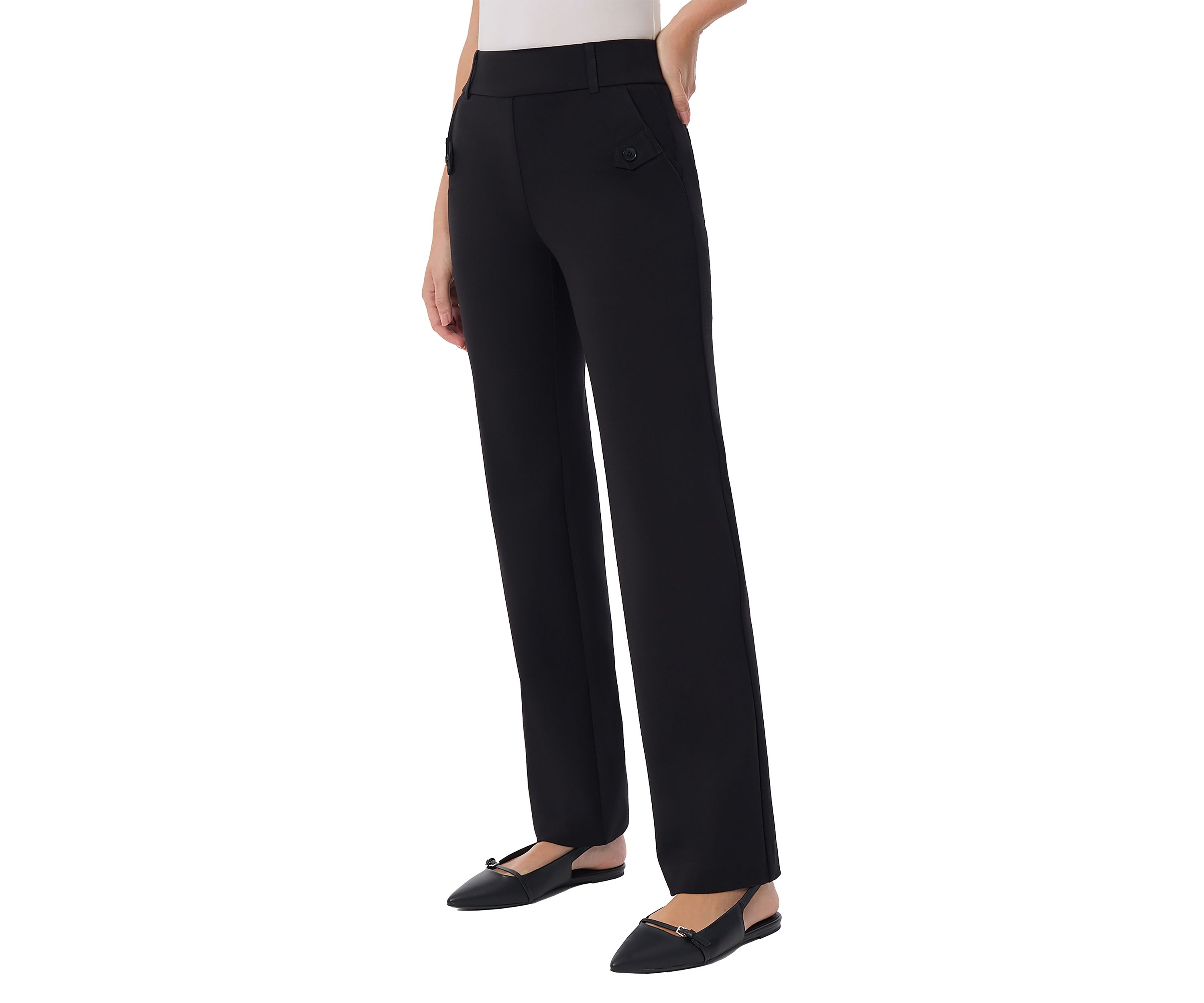 Petite Pull On Slash Pocket Trouser Pants