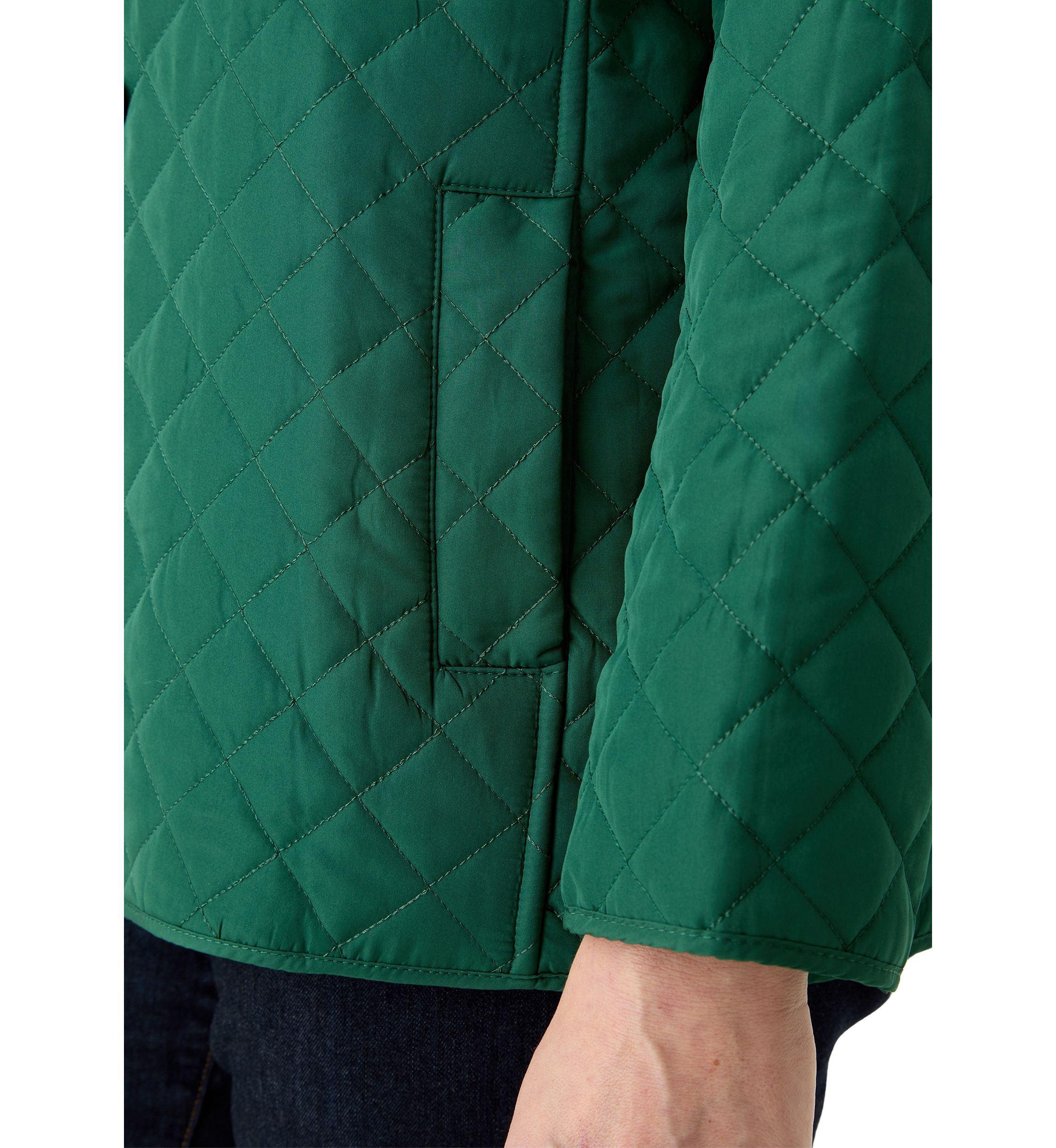 Plus Size 5 Button Quilted Jacket
