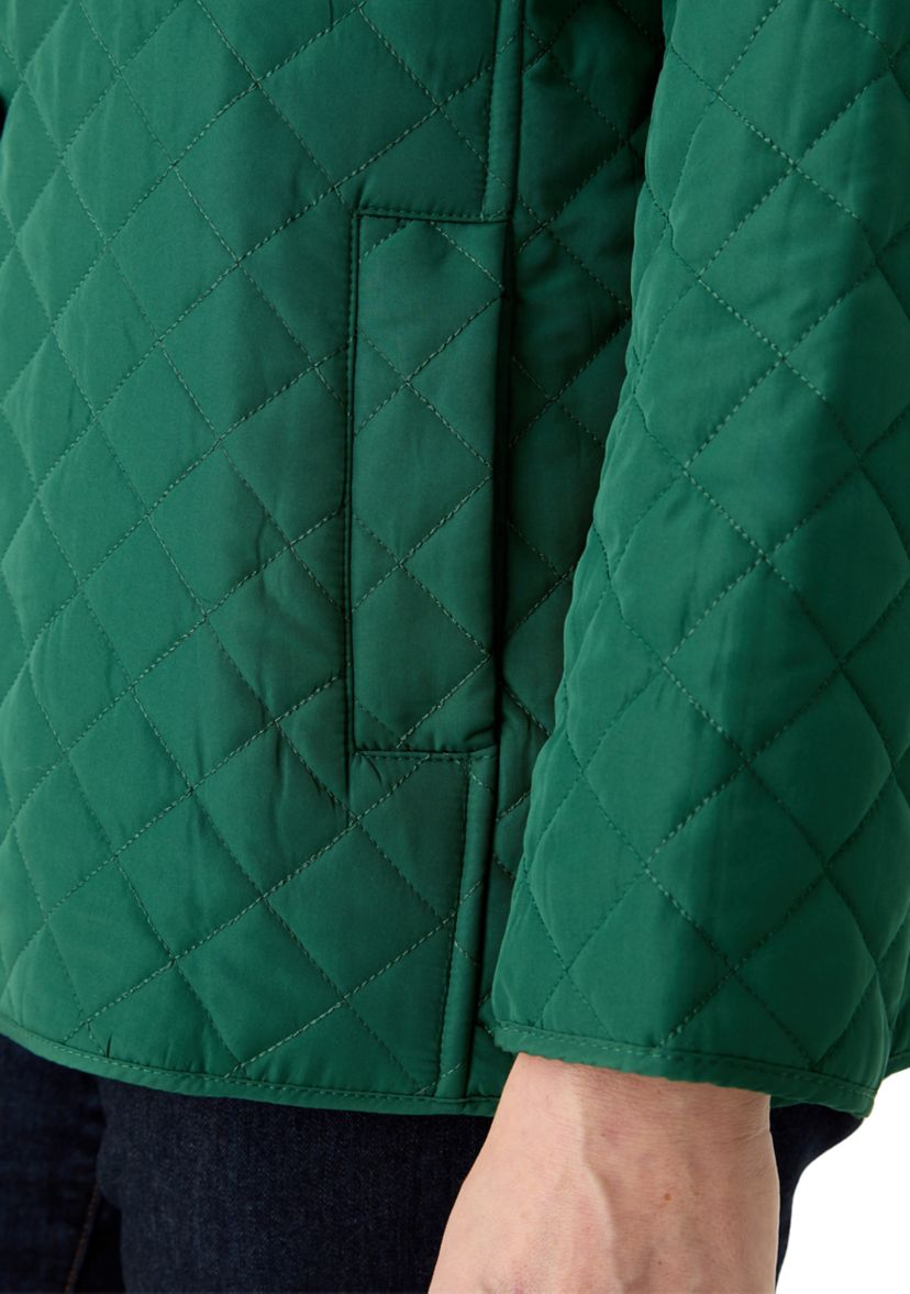 Plus Size 5 Button Quilted Jacket