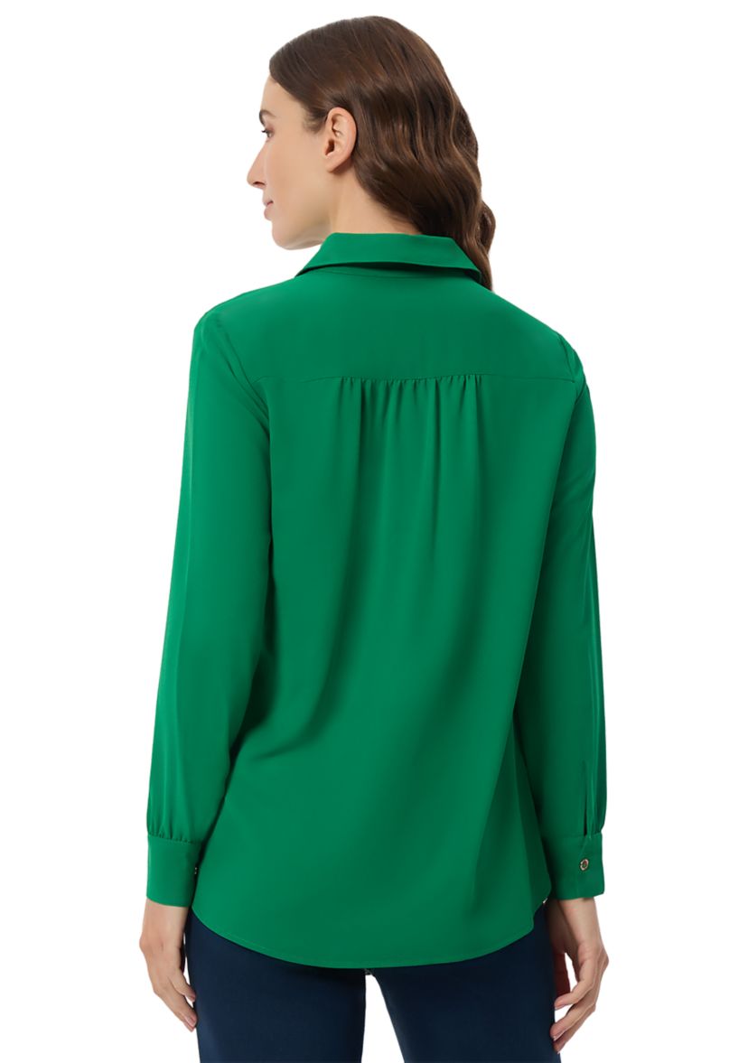 Womens Long Sleeve Button Down Shirt 