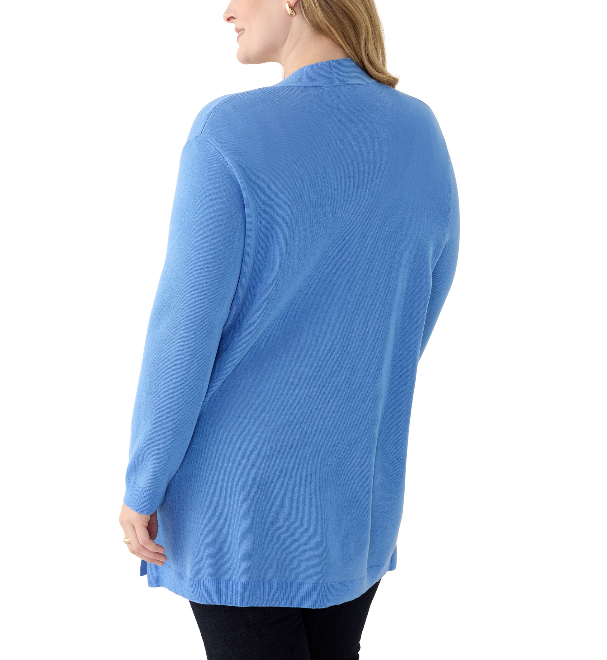 Plus Size Open Front Cardigan 