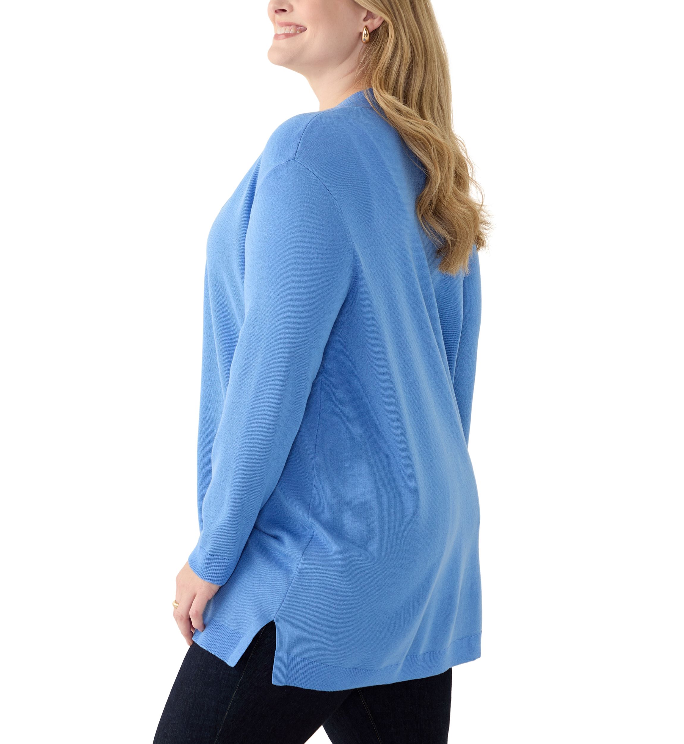 Plus Size Open Front Cardigan 