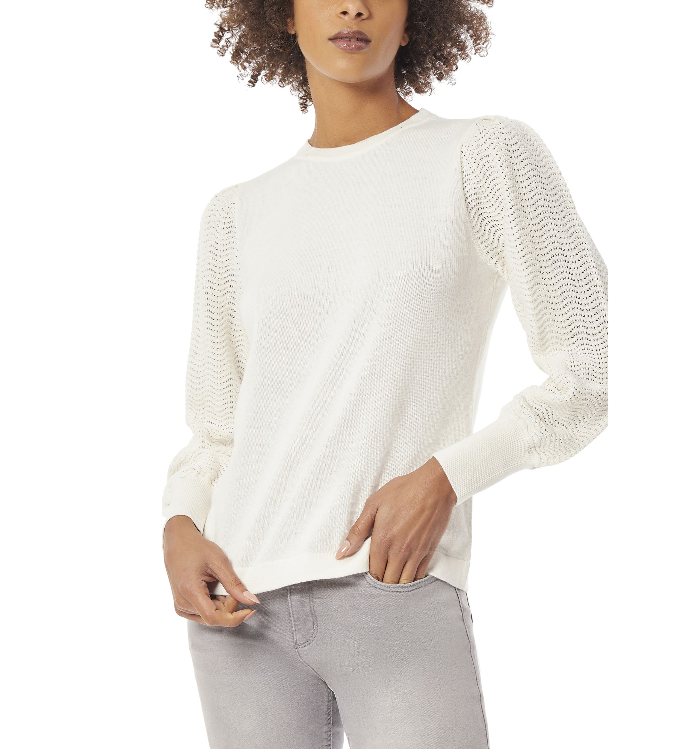 Womens Stitch Sleeve Sweater 