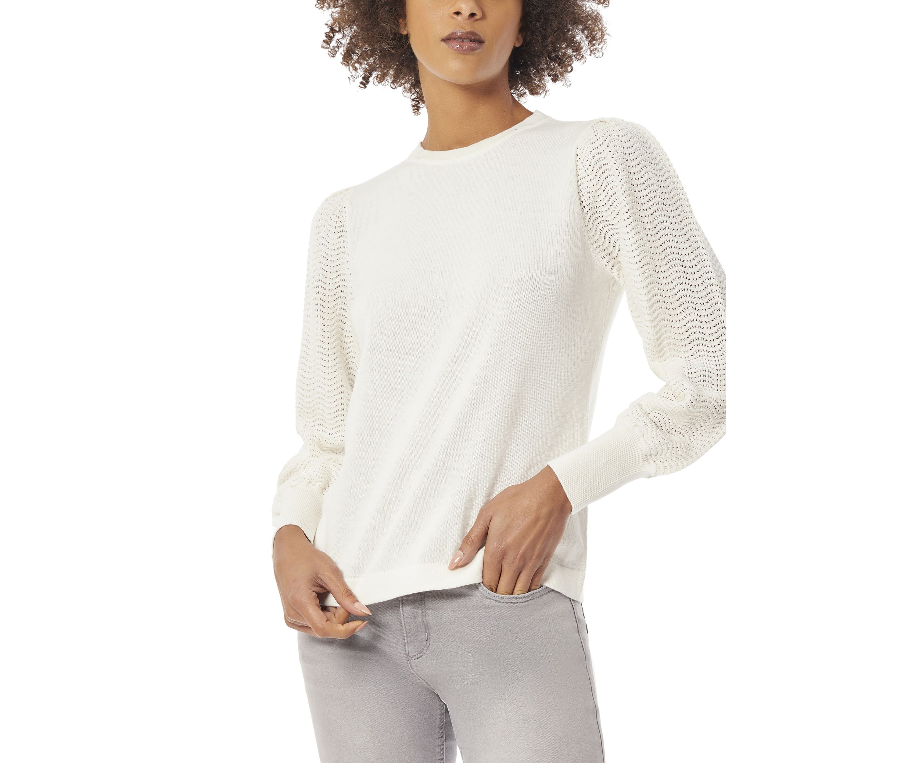 Womens Stitch Sleeve Sweater 