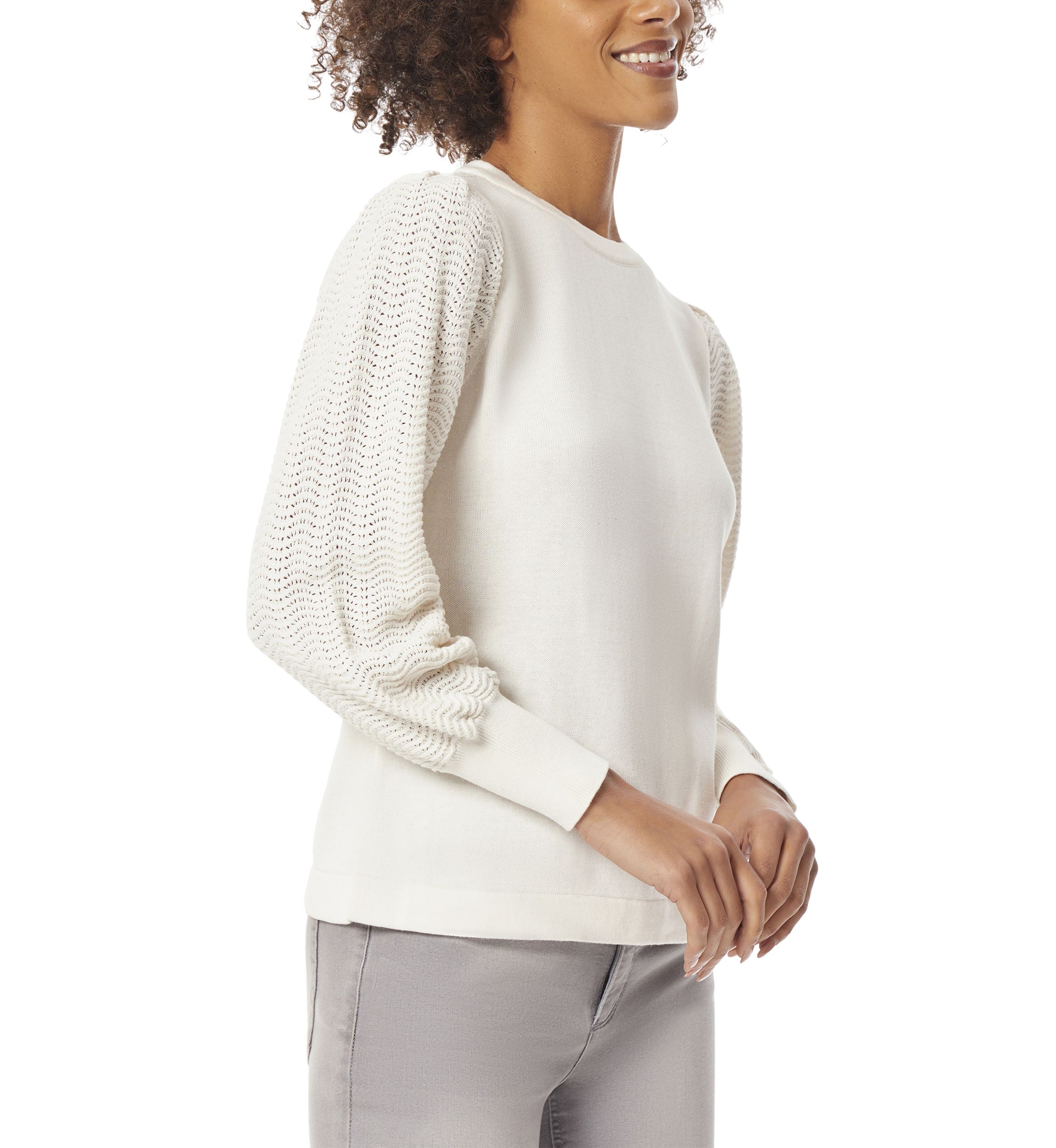 Womens Stitch Sleeve Sweater 