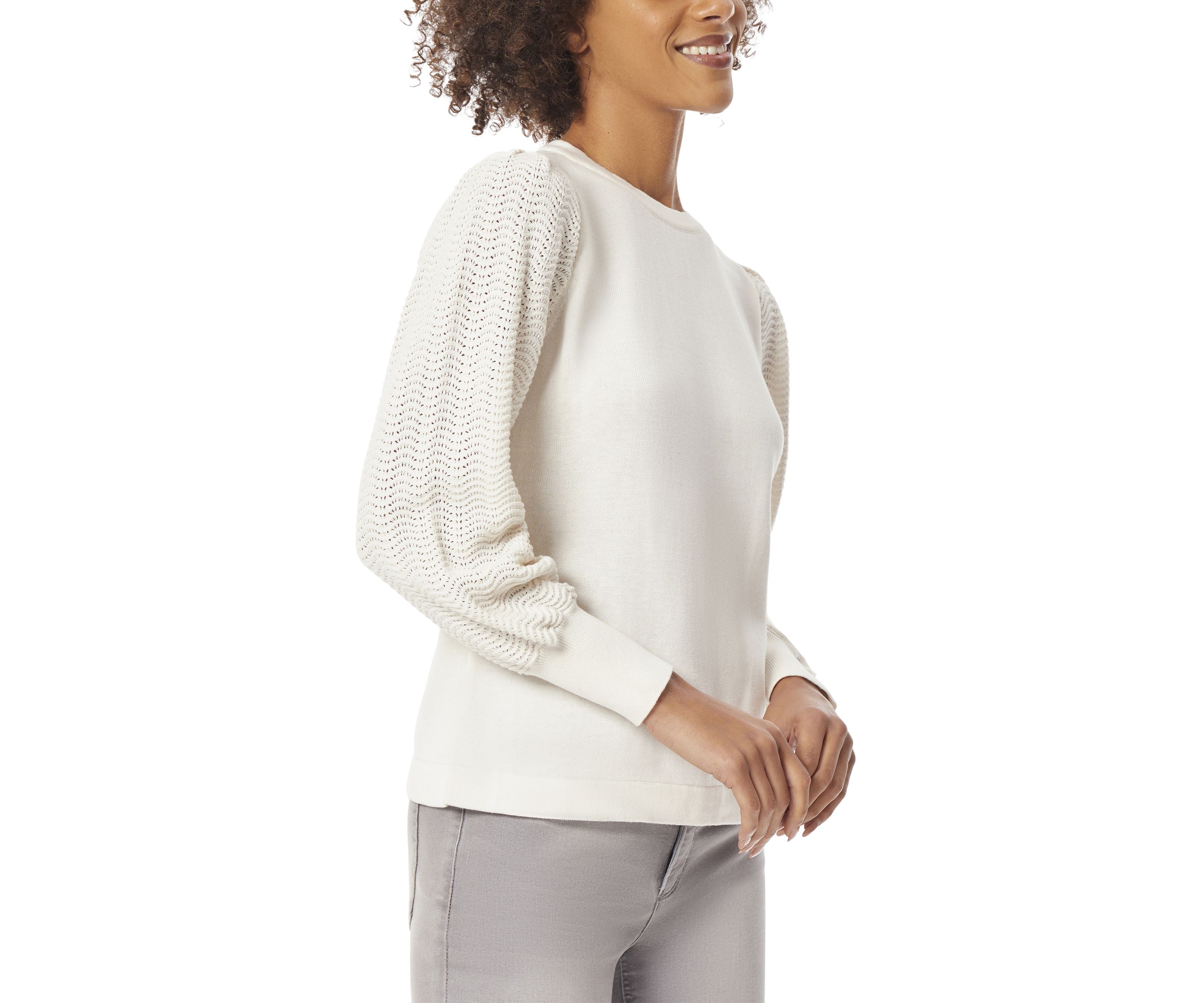 Womens Stitch Sleeve Sweater 