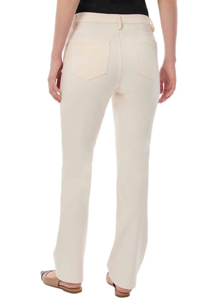 Petite Fly Front Lexington Straight Pants