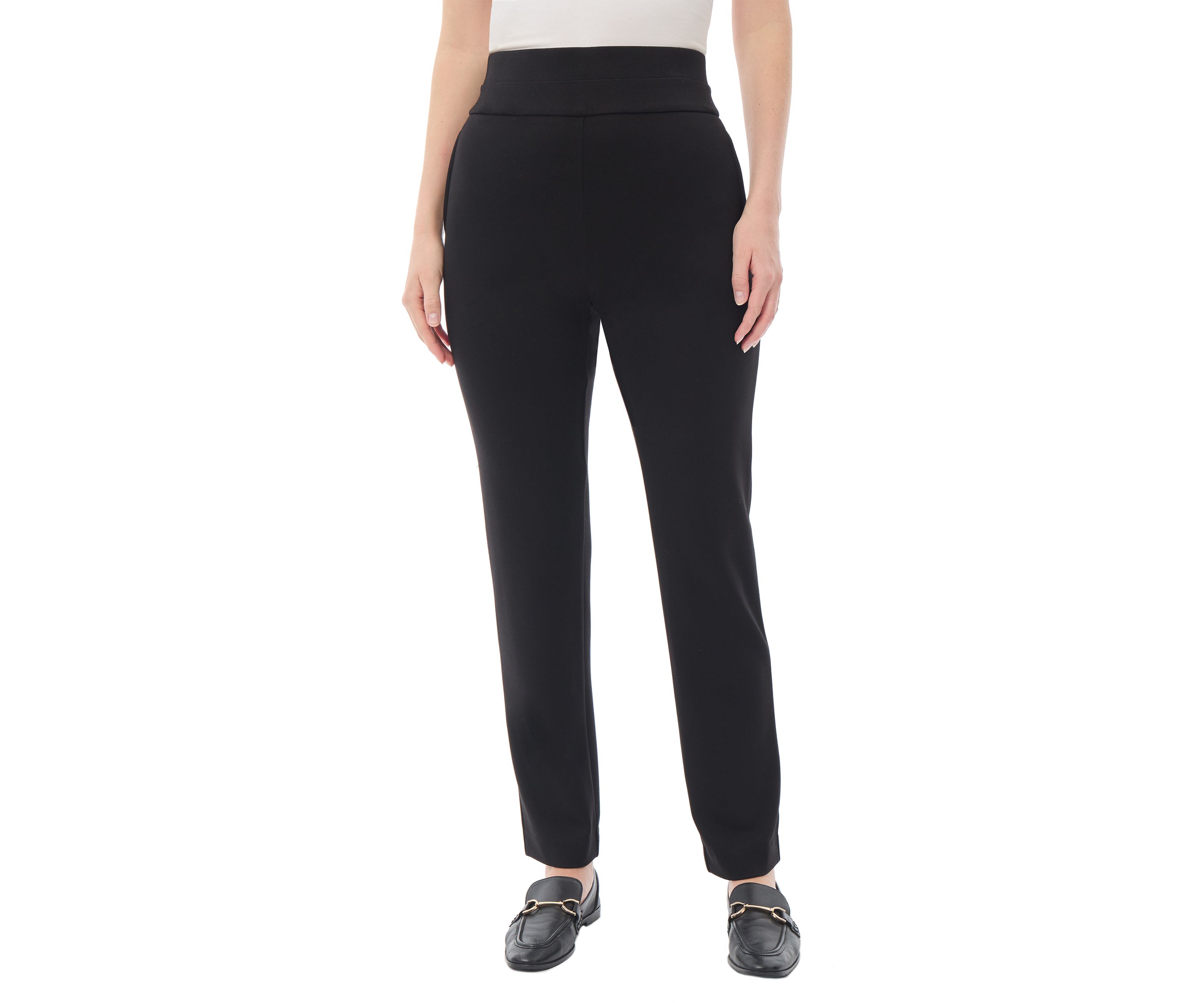 Petite Pull On Serenity Knit Straight Pants