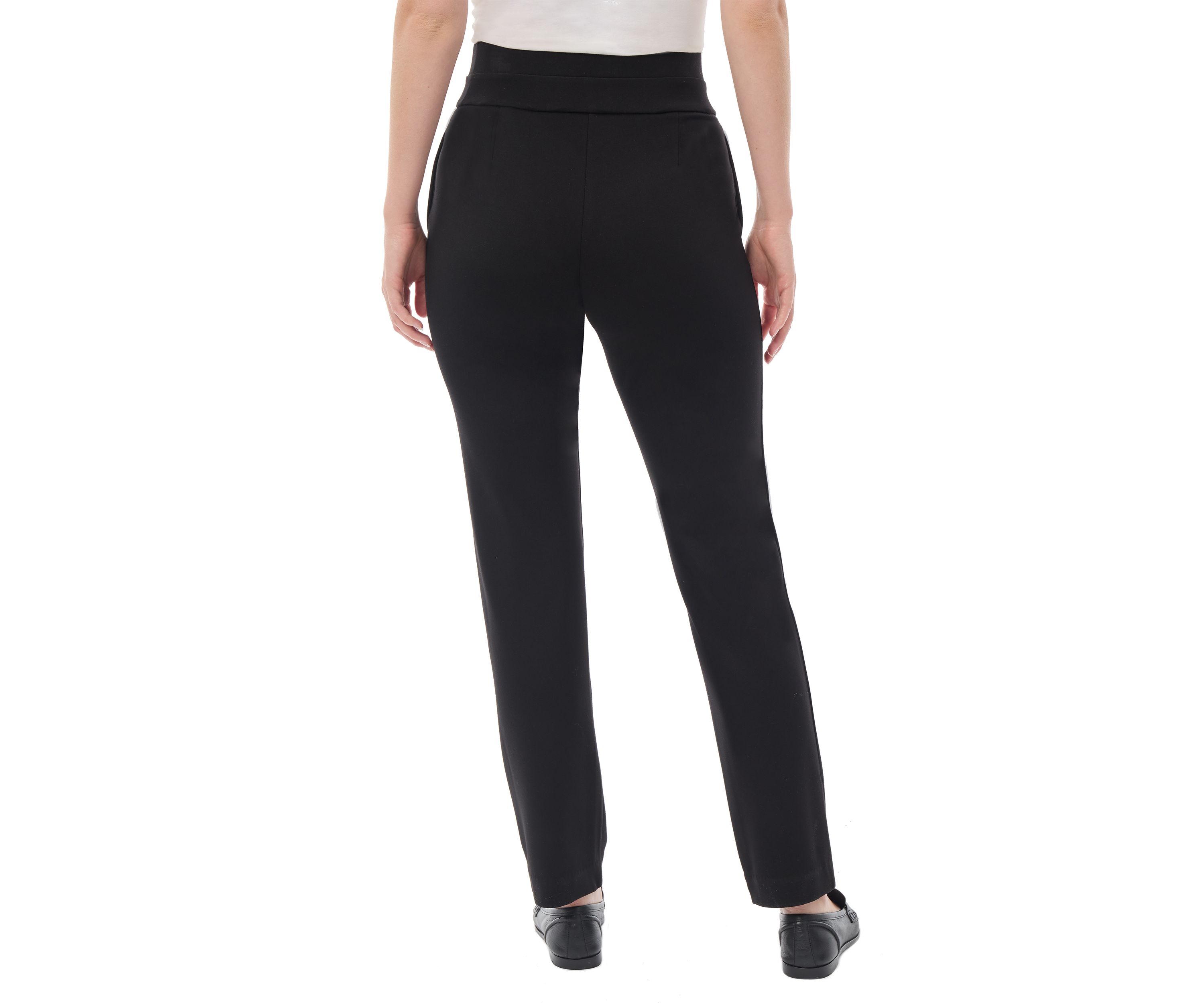 Petite Pull On Serenity Knit Straight Pants