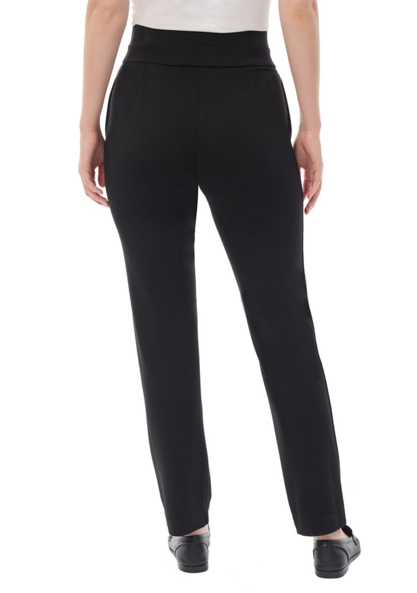 Petite Pull On Serenity Knit Straight Pants