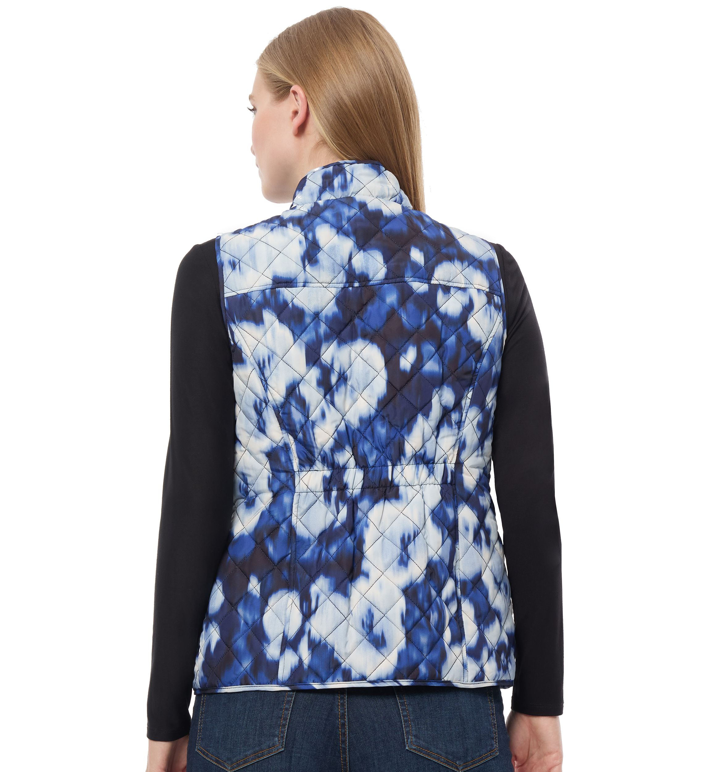 Petite Patch Pocket Printed Vest