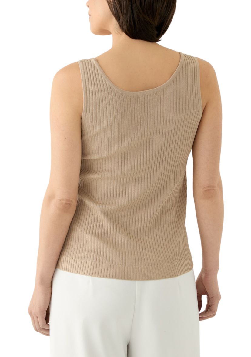 Petite Scoop Neck Tank Top in Flat Back Rib