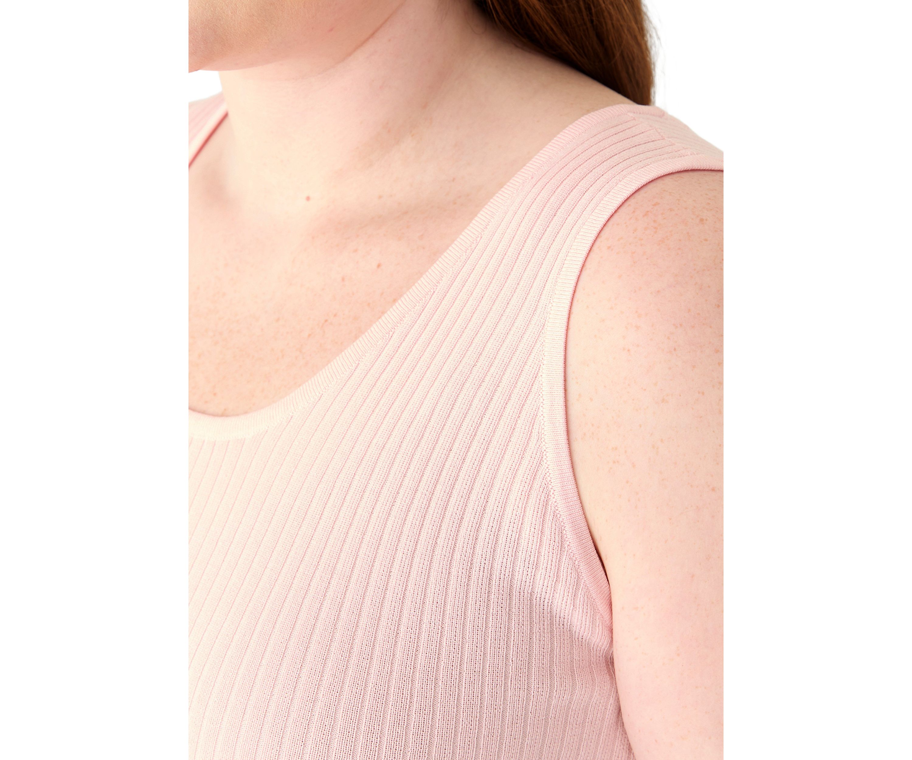 Plus Size Scoop Neck Tank Top in Flat Back Rib