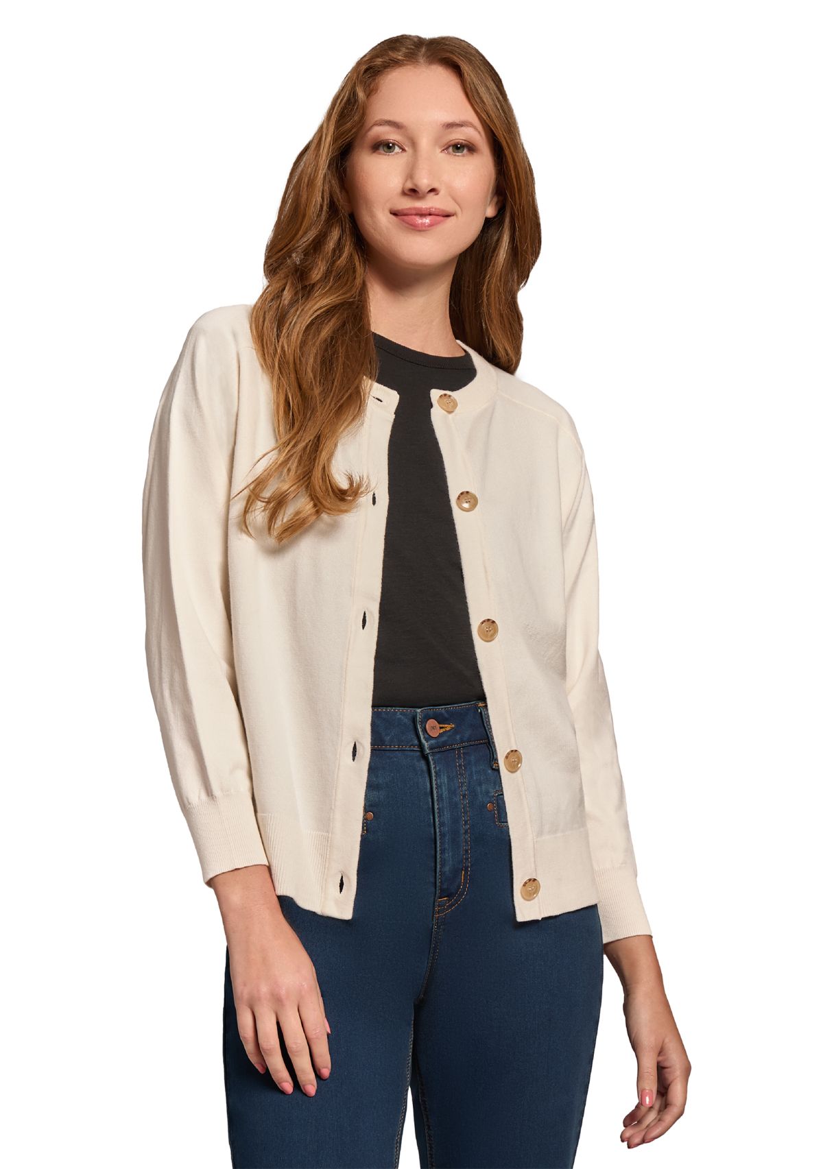 Petite Saddle Shoulder Cardigan 