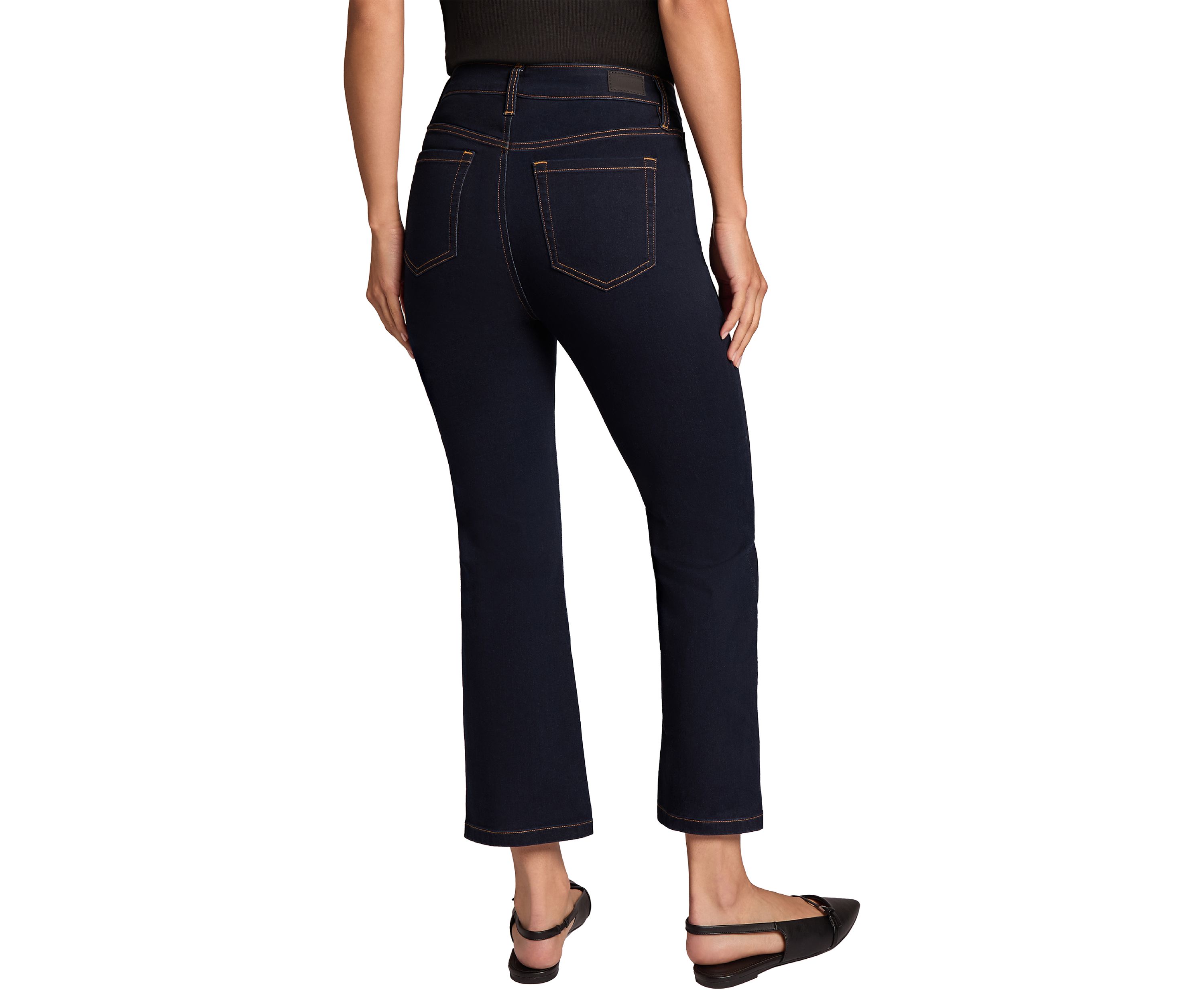 Petite Cropped Kick Flare Jeans