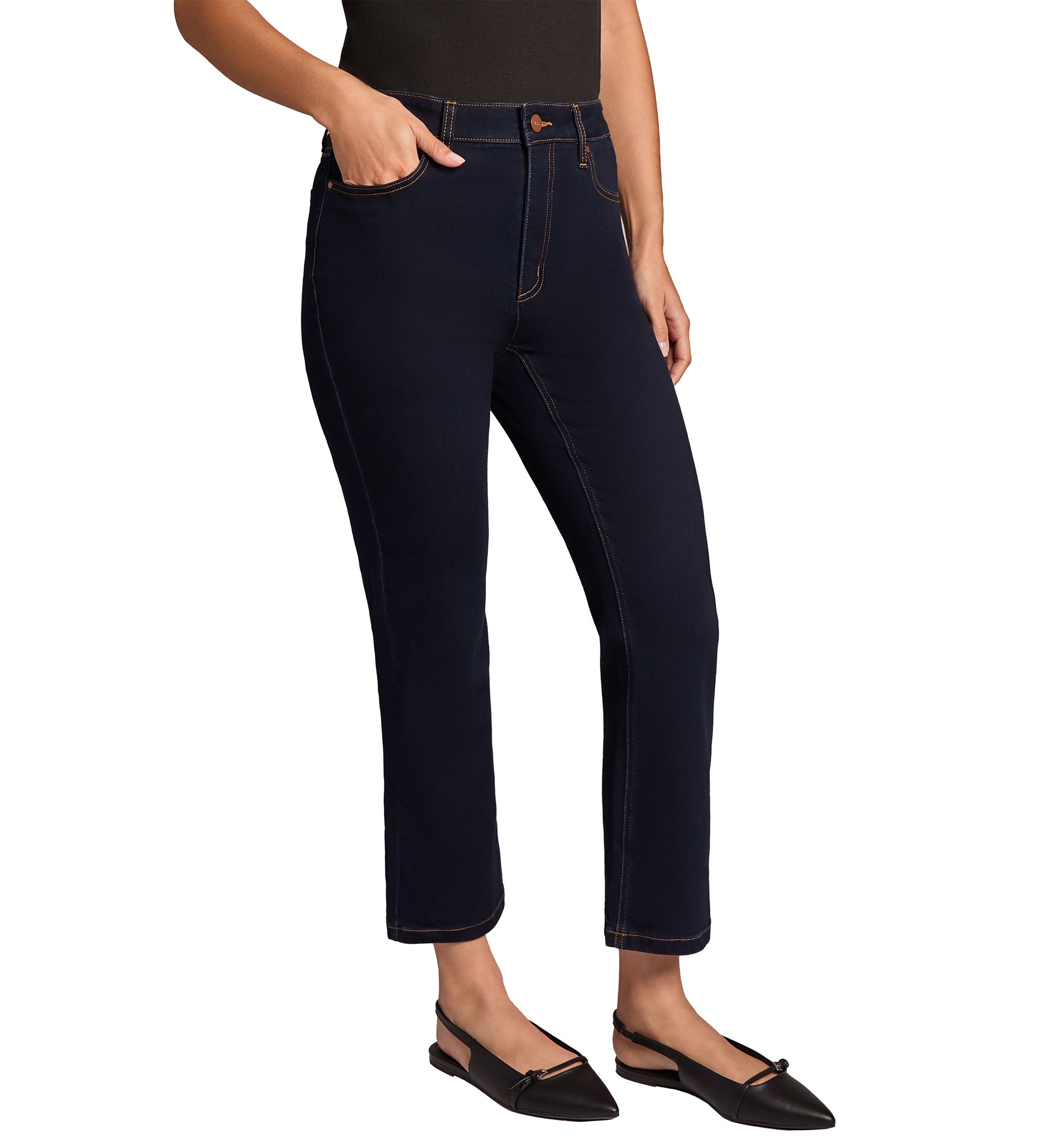 Petite Cropped Kick Flare Jeans