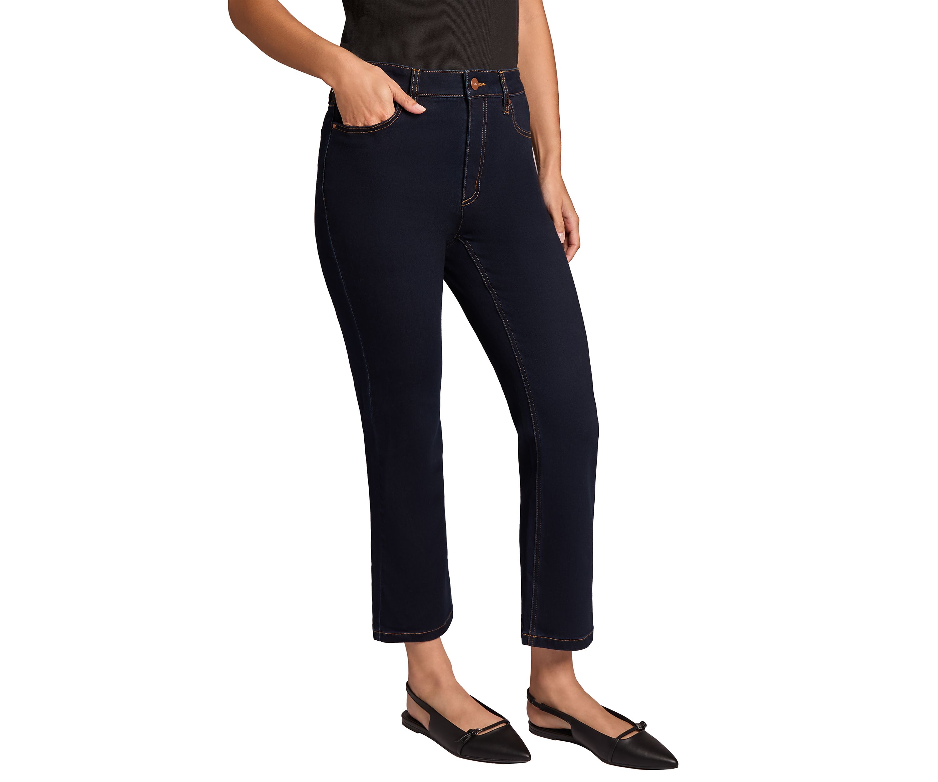Petite Cropped Kick Flare Jeans